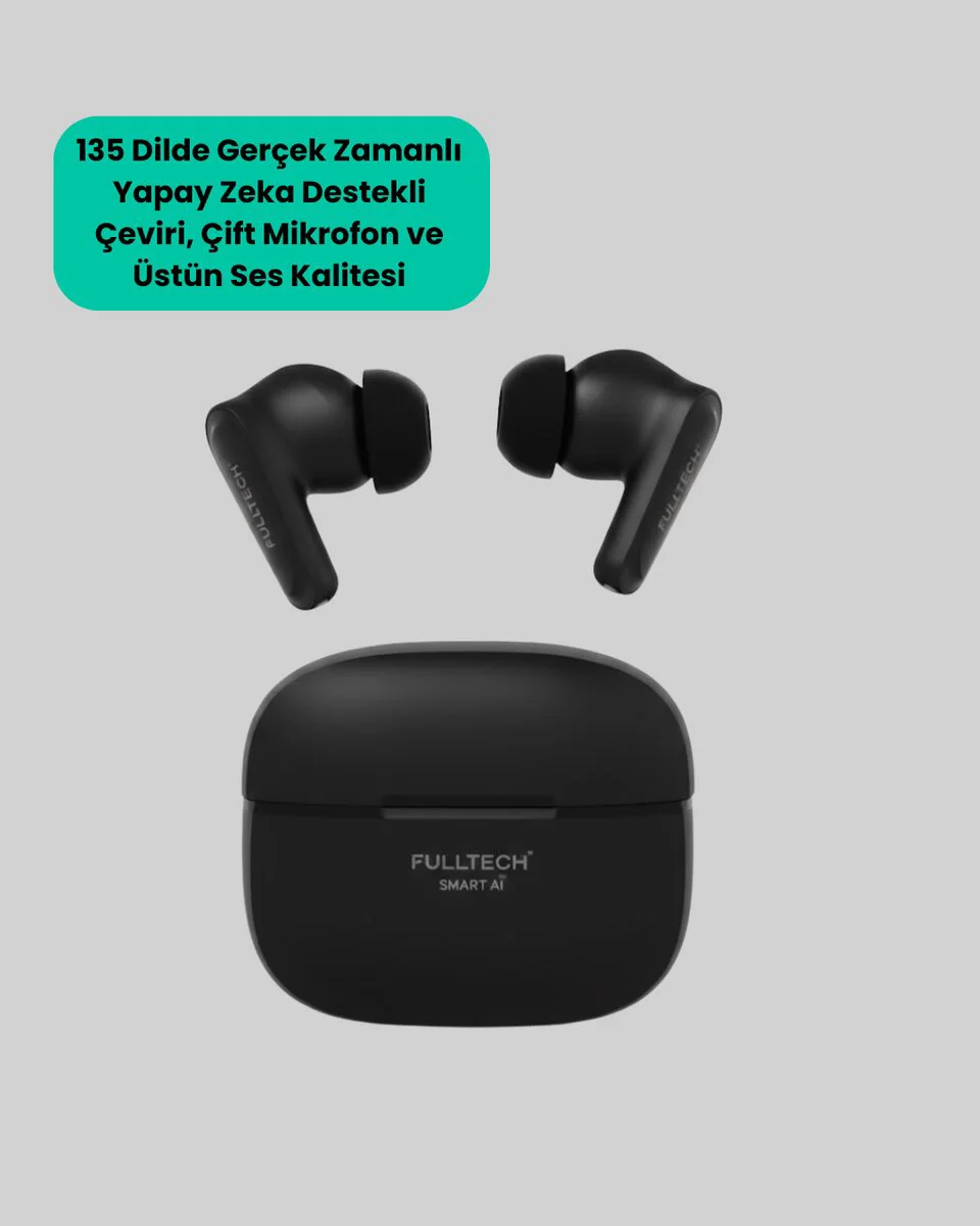 Yapay Zeka Destekli Bluetooth Kulaklık - 135 Dilde Anlık Çeviri ve Gürültü Engelleme