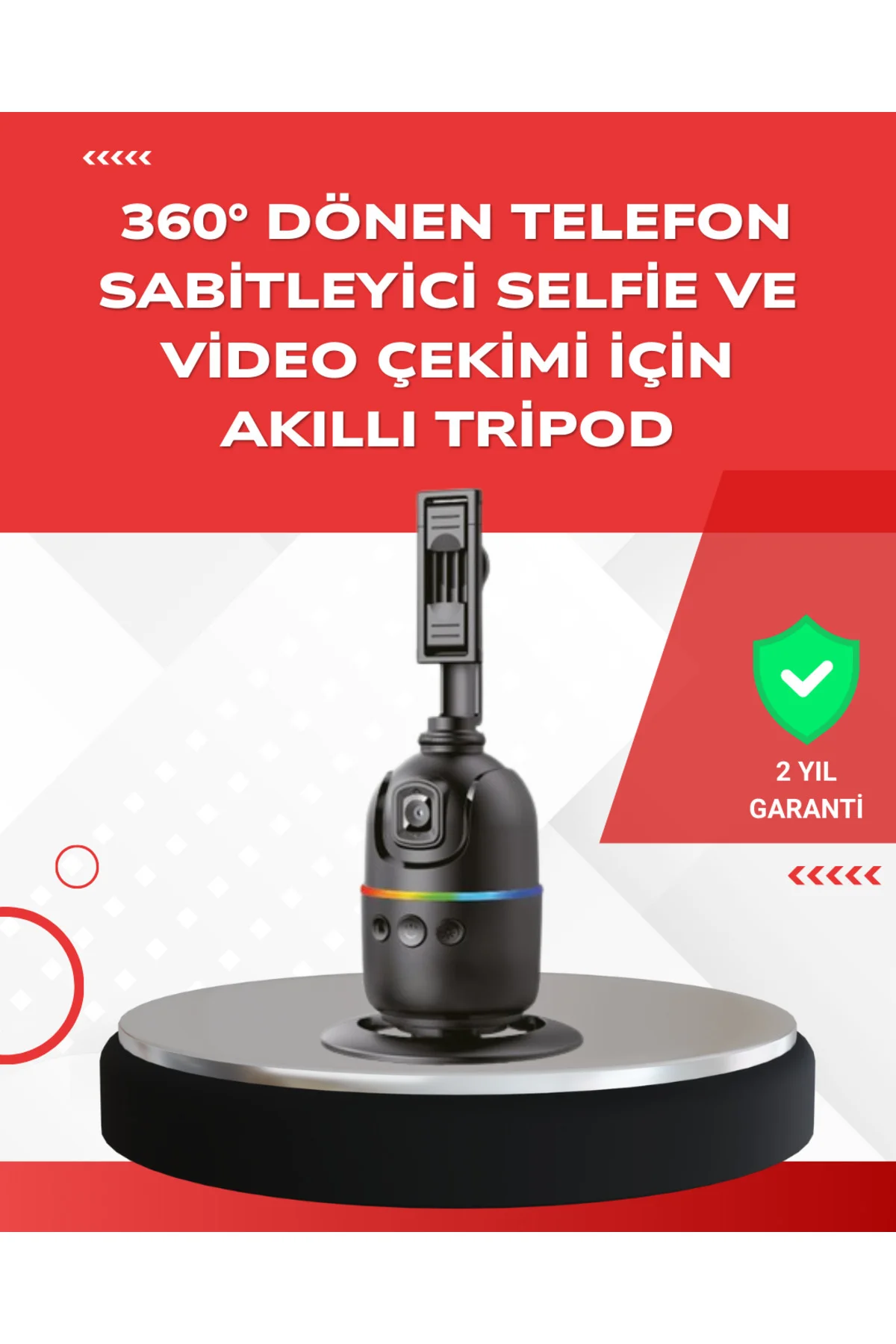 Yapay Zeka Destekli Yüz Takip Özellikli 360 Derece Dönen Masaüstü