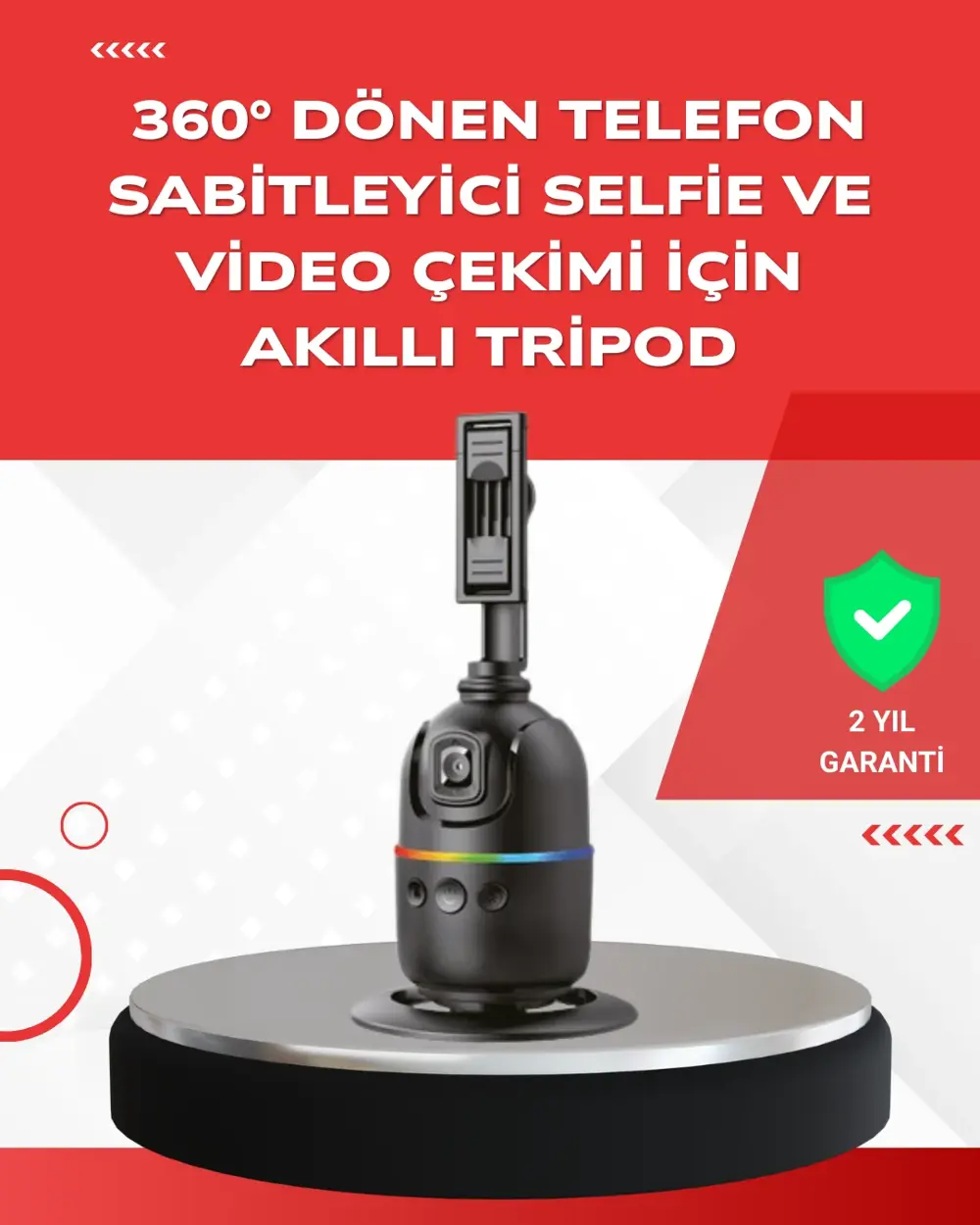 Yapay Zeka Destekli Yüz Takip Özellikli 360 Derece Dönen Masaüstü