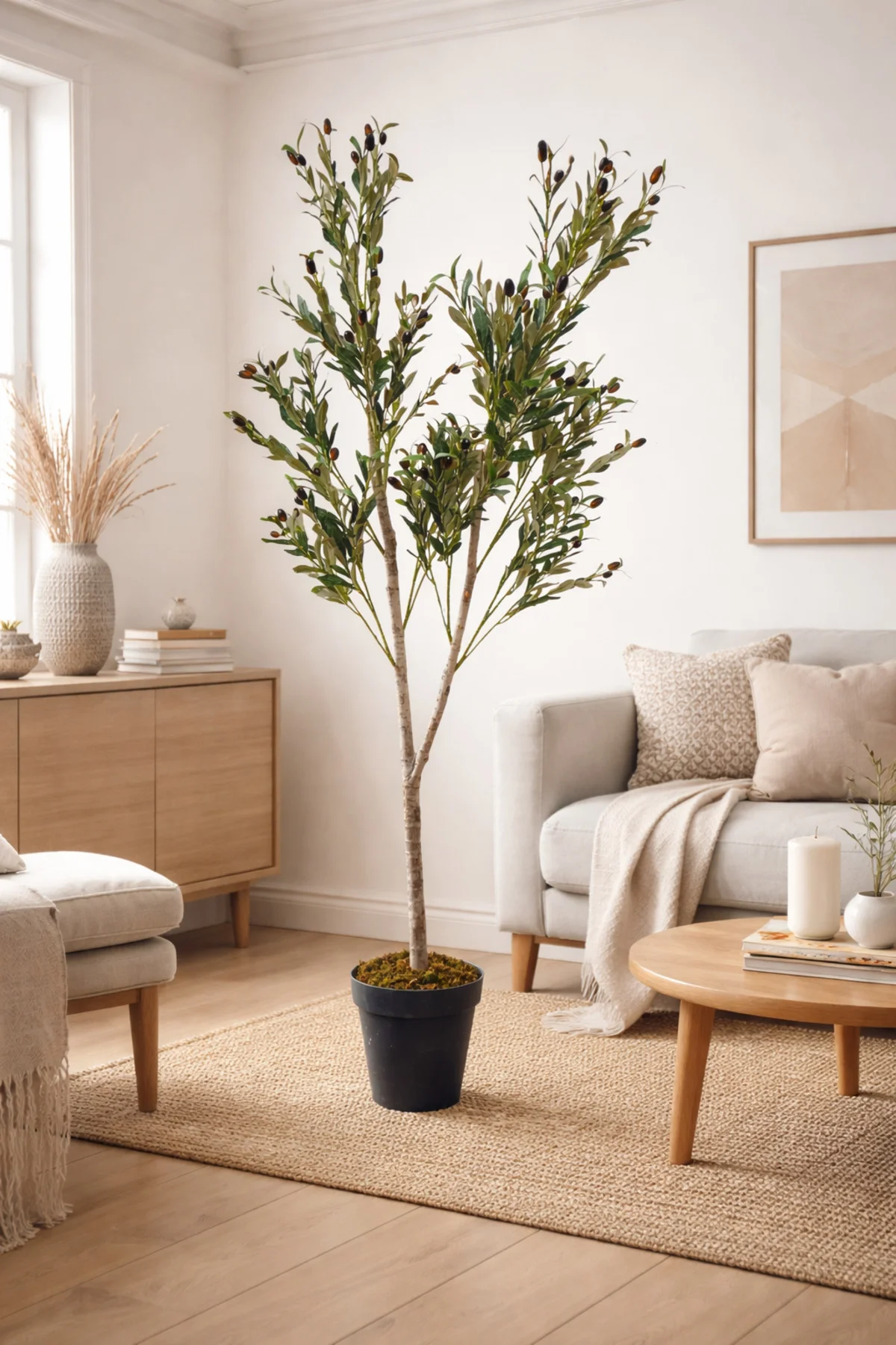 Yapay Zeytin Ağacı 150 Cm Boyunda Dekoratif Modern İç Mekan Salon Yapay Zeytin Ağacı 150 Cm Boyunda Dekoratif Modern İç Mekan Salon