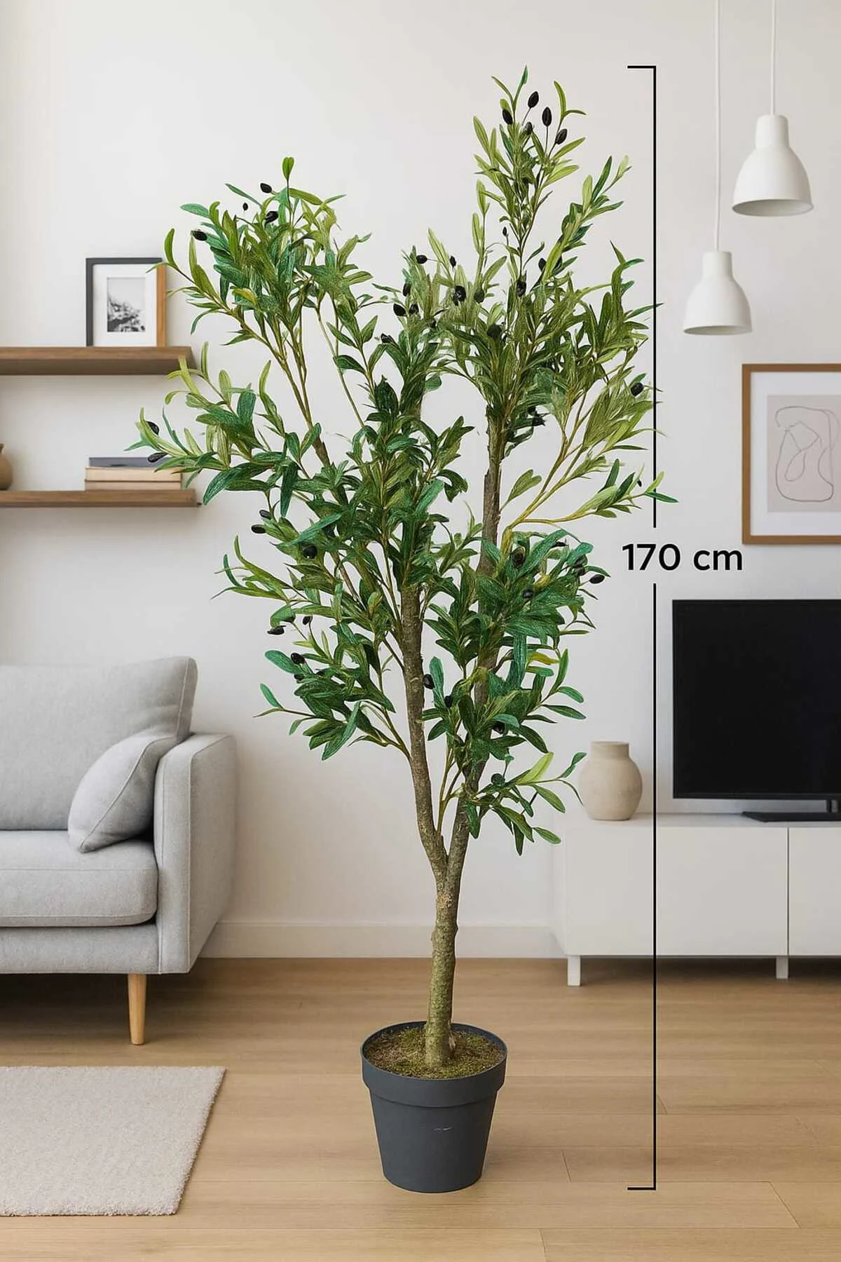 Yapay Zeytin Ağacı 170 Cm Boyunda Dekoratif Modern İç Mekan Salon