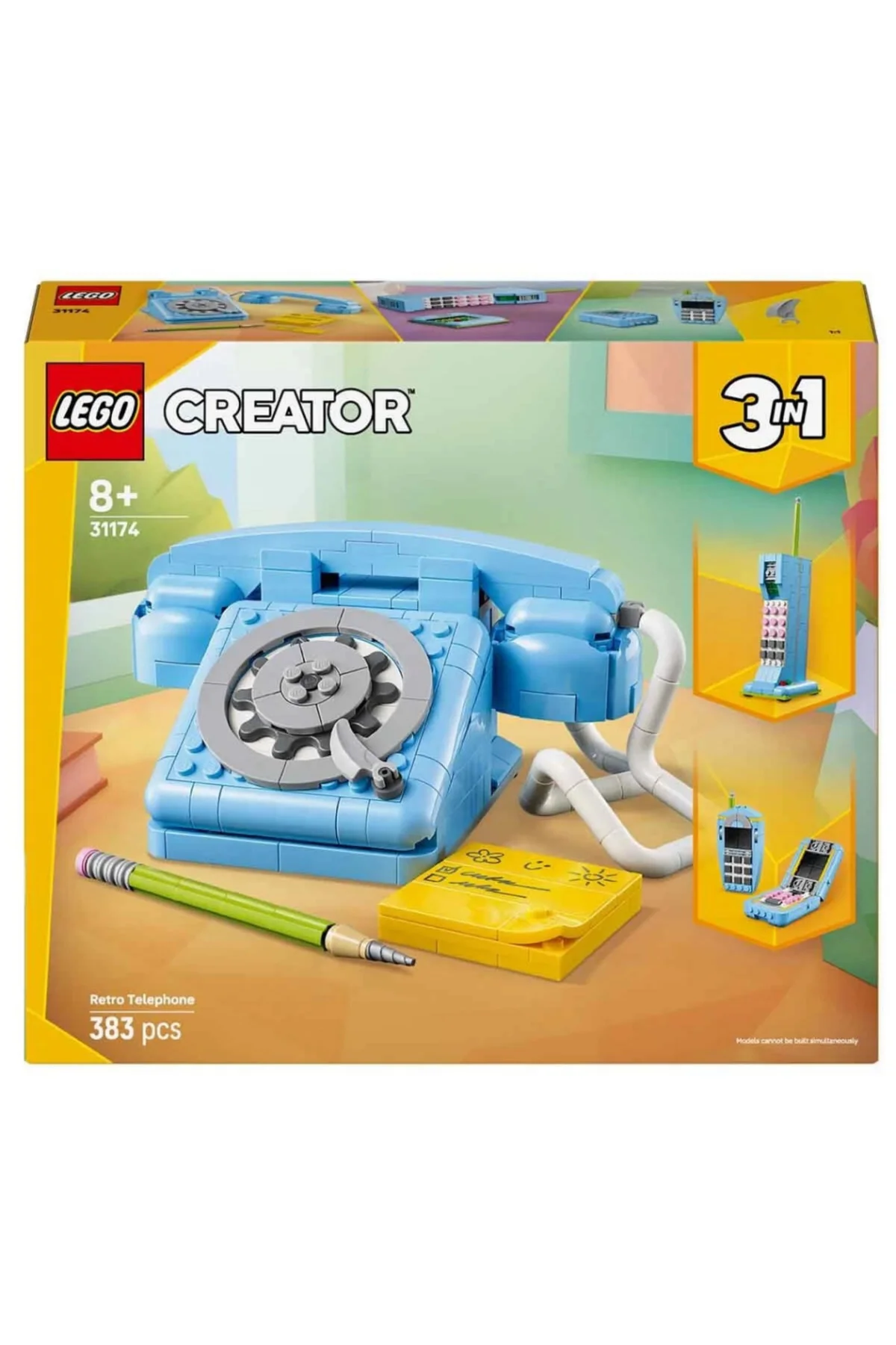 Yapı Oyuncak Creator 3'ü 1 Arada Retro Telefon 31174