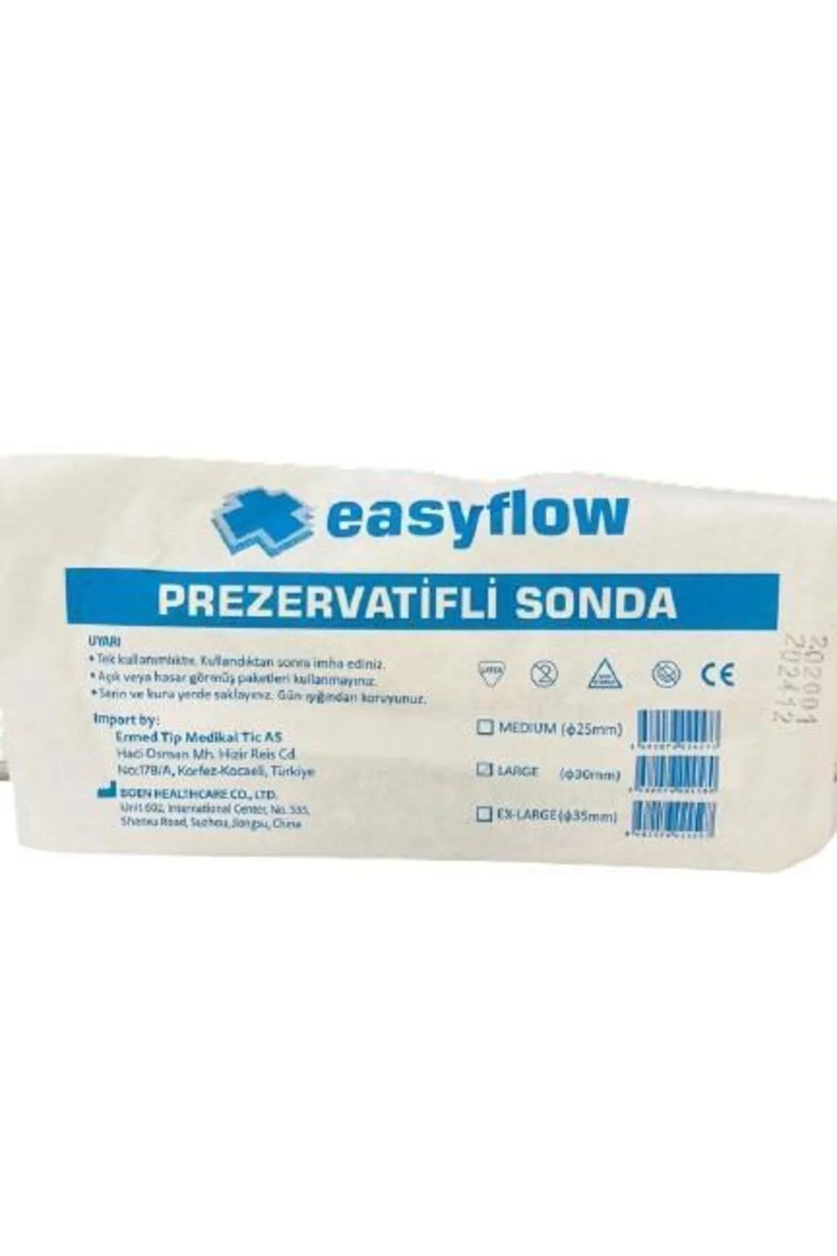 Yapışkan Şeritli Prezervatif Sonda 50 Adet 25mm Medium
