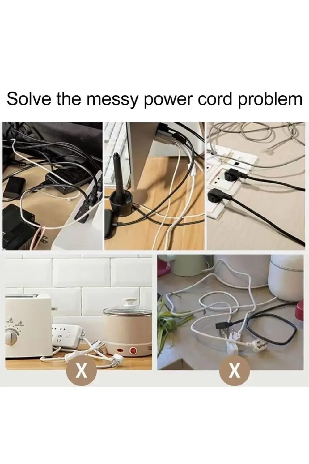 Yapışkanlı Airfryer Kablo Sabitleyici Düzenleyici Çok Amaçlı Kabl
