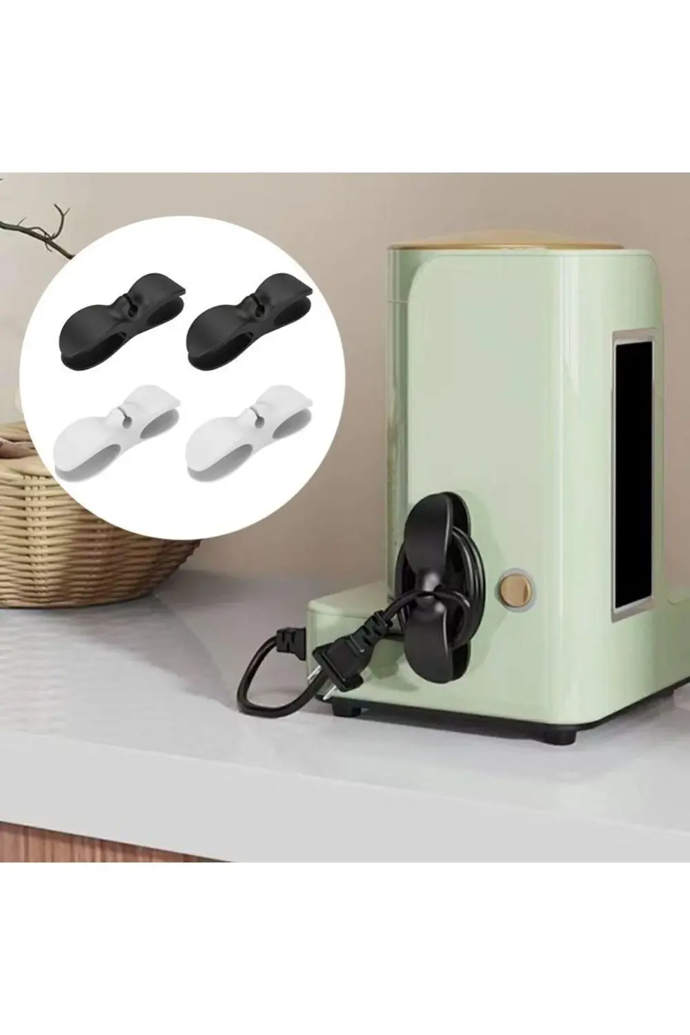 Yapışkanlı Airfryer Kablo Sabitleyici Düzenleyici Çok Amaçlı Kabl