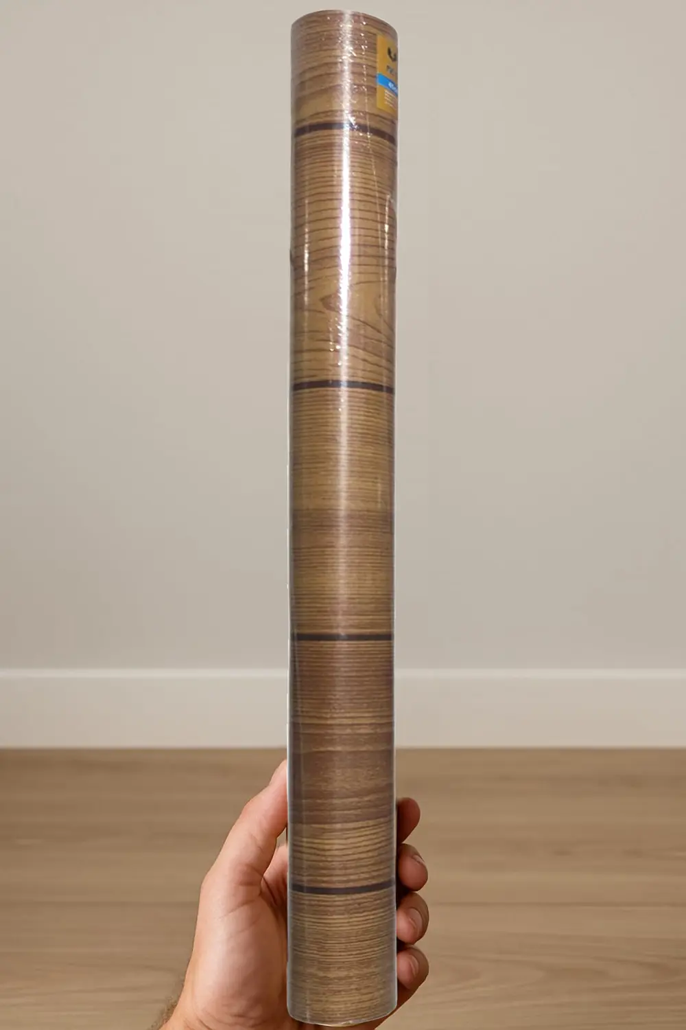 Yapışkanlı Asetat Kahverengi Çizgili Ahşap Desenli 45x200 cm - 1 