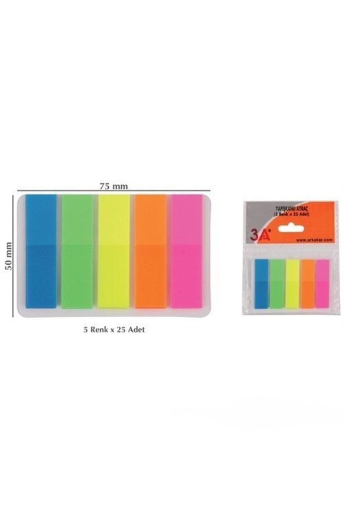 3A Yapışkanlı Ayraç Not Kağıdı 125Adet İndex