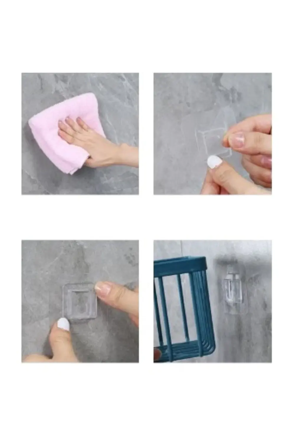 Yapışkanlı Çok Fonksiyonlu Banyo Organizeri BEYAZ