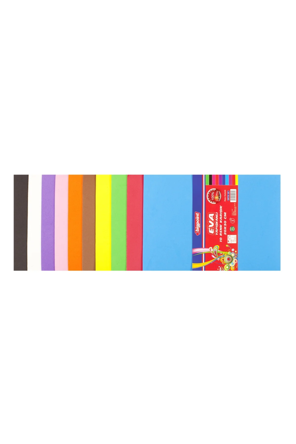 Yapışkanlı Eva 20x30cm Karışık 10 Renk