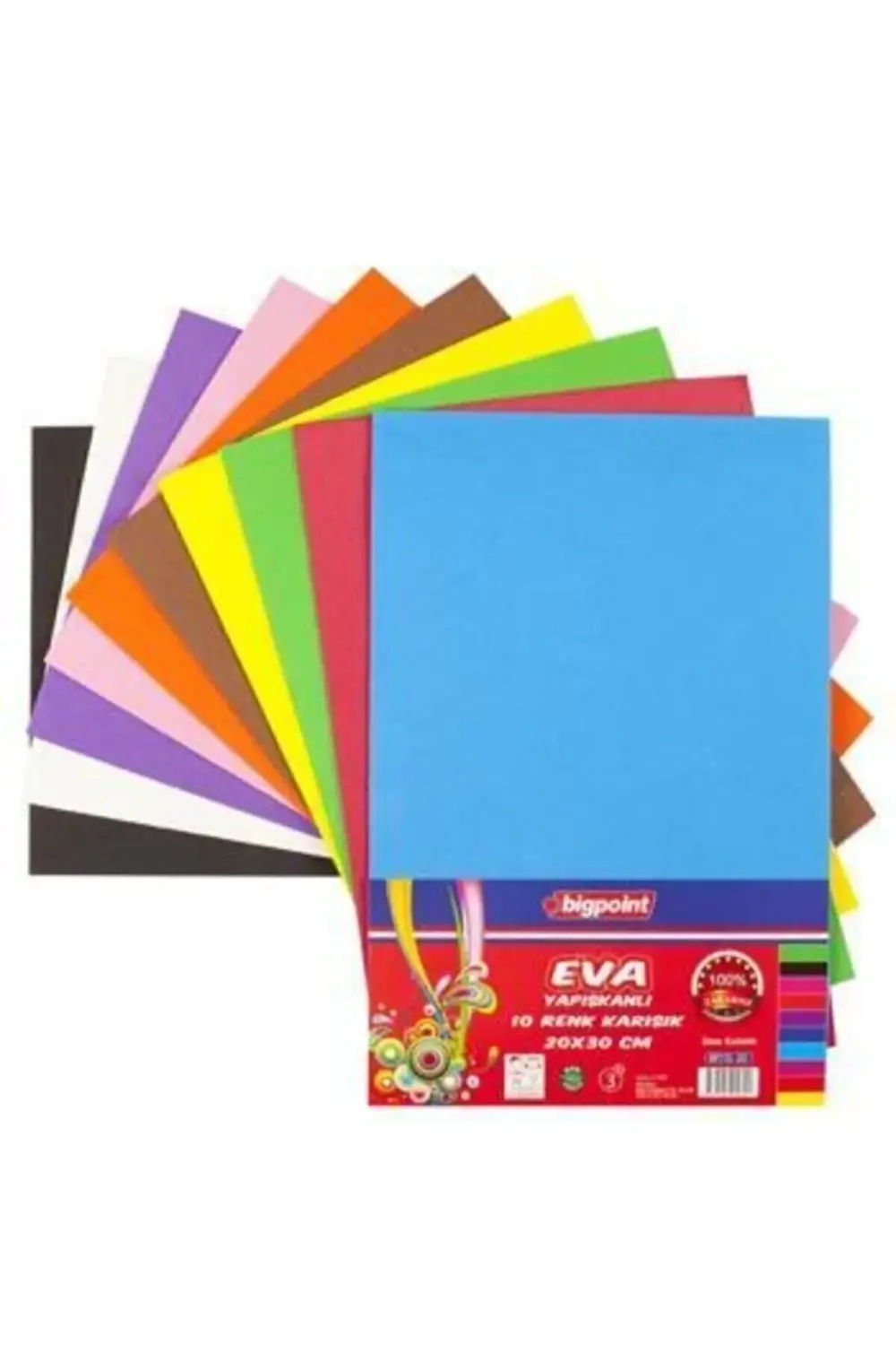 Yapışkanlı Eva 20x30cm Karışık 10 Renk