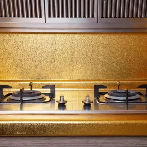 Yapışkanlı Gold Mutfak Tezgah Folyosu Yapışkanlı Gold Mutfak Tezgah Folyosu