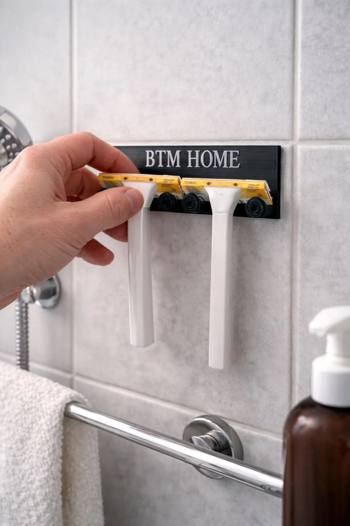 Yapışkanlı Jilet Standı – Delmesiz Banyo Jilet Tutucu Permatik As