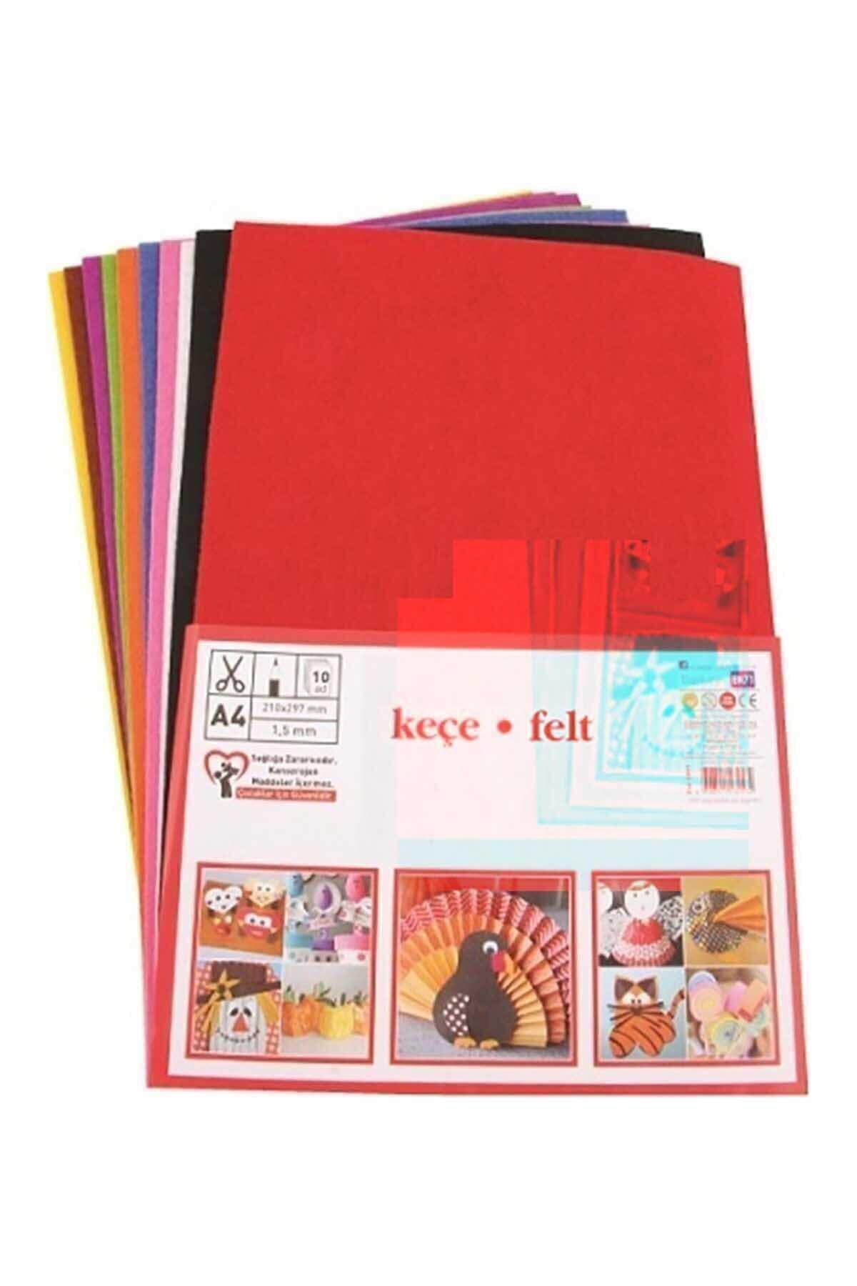 Puti Yapışkanlı Keçe 20X30 Cm 2 Mm 10 Renk