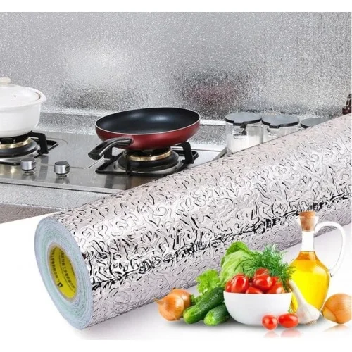 Yapışkanlı Kolay Silinebilir Mutfak Tezgah Üstü Folyo Gümüş 40cm*10m Fiyatı, Yorumları ve Özellikleri