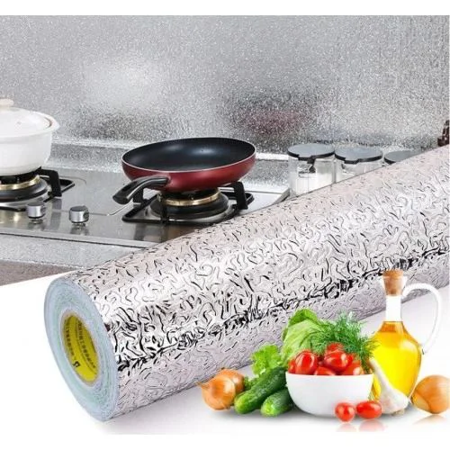 Yapışkanlı Kolay Silinebilir Mutfak Tezgah Üstü Folyo Gümüş 40cm*10m - Kendinden Yapışkanlı Duvar Kağıdı Fiyatı, Yorumları ve Özellikleri