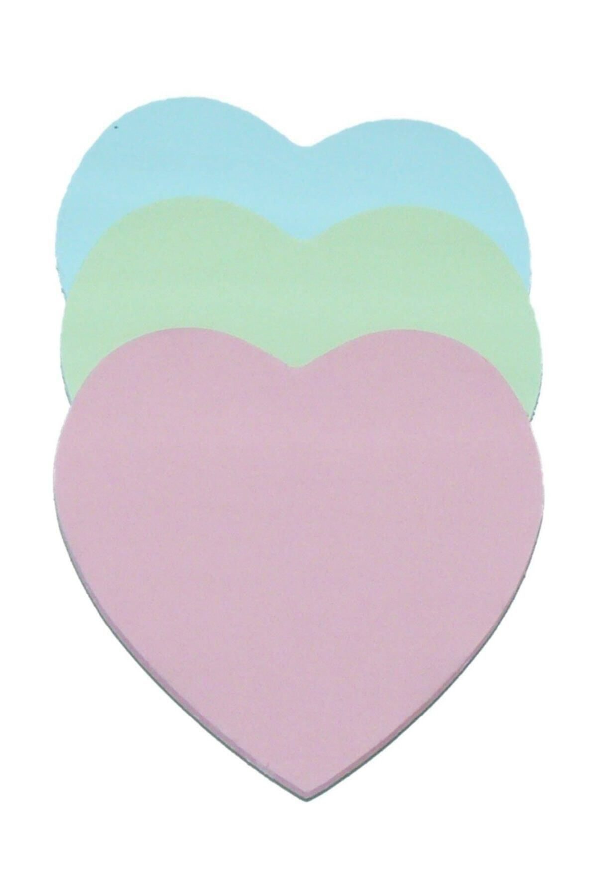 Südor Yapışkanlı Not Kağıdı Kalp Şekilli Pastel Renkler 3 Renkli İndex