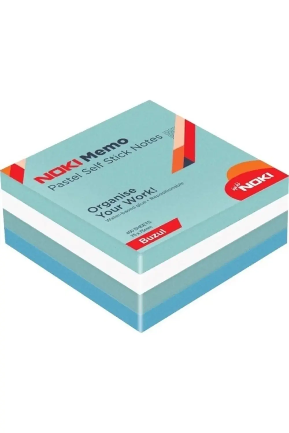 Yapışkanlı Not Kağıdı Küp 400 Syf 75x75 Pastel Buz 12013-33