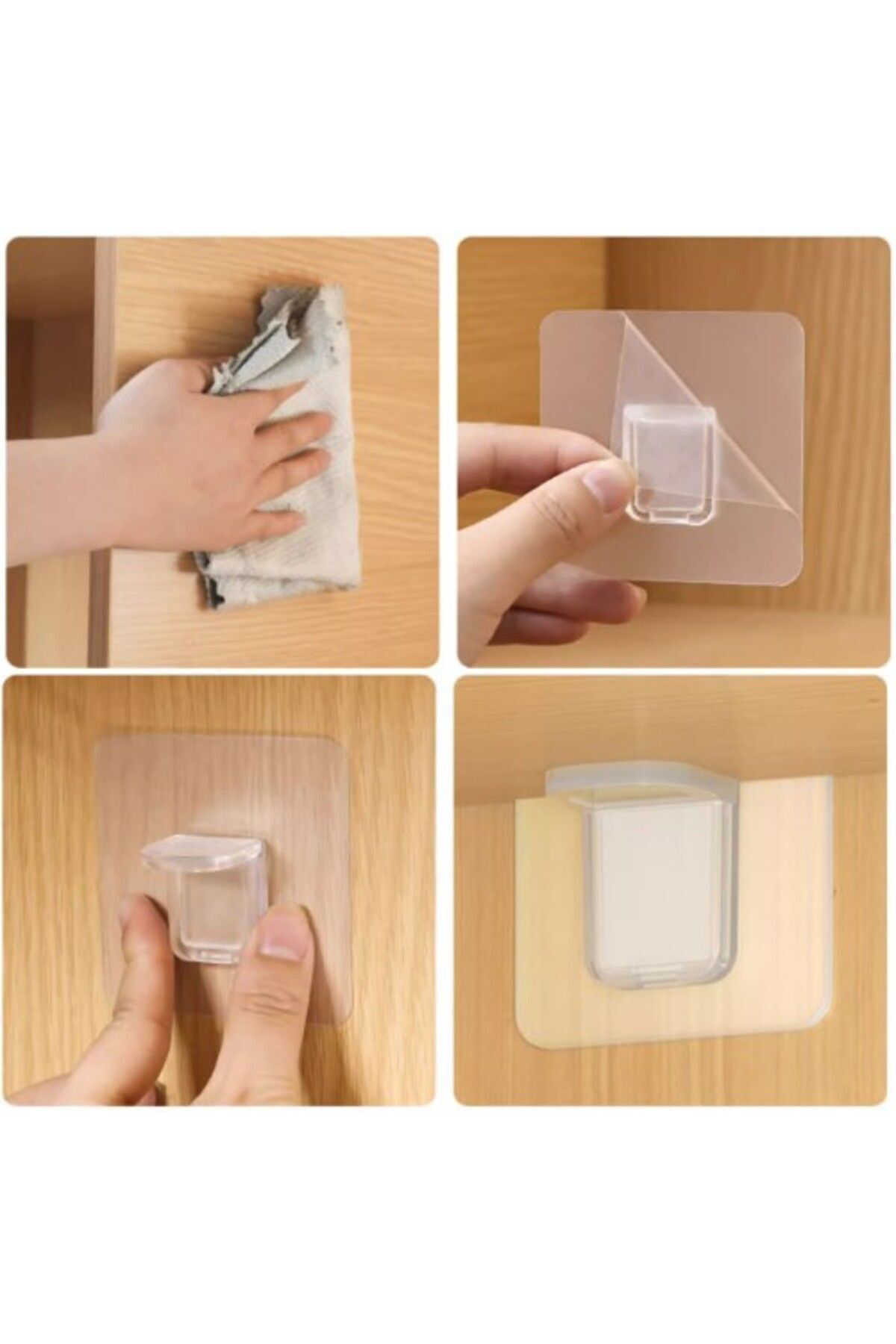 Yapışkanlı Raf Yapıcı 4'Lü Klips