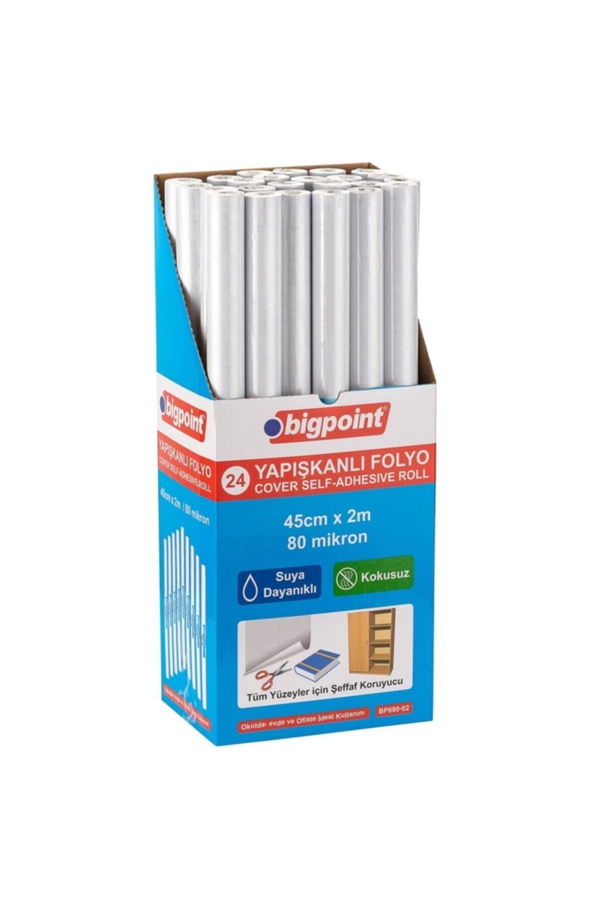 Bigpoint Yapışkanlı Şeffaf Rulo 2 Metre 24'Lü Stand