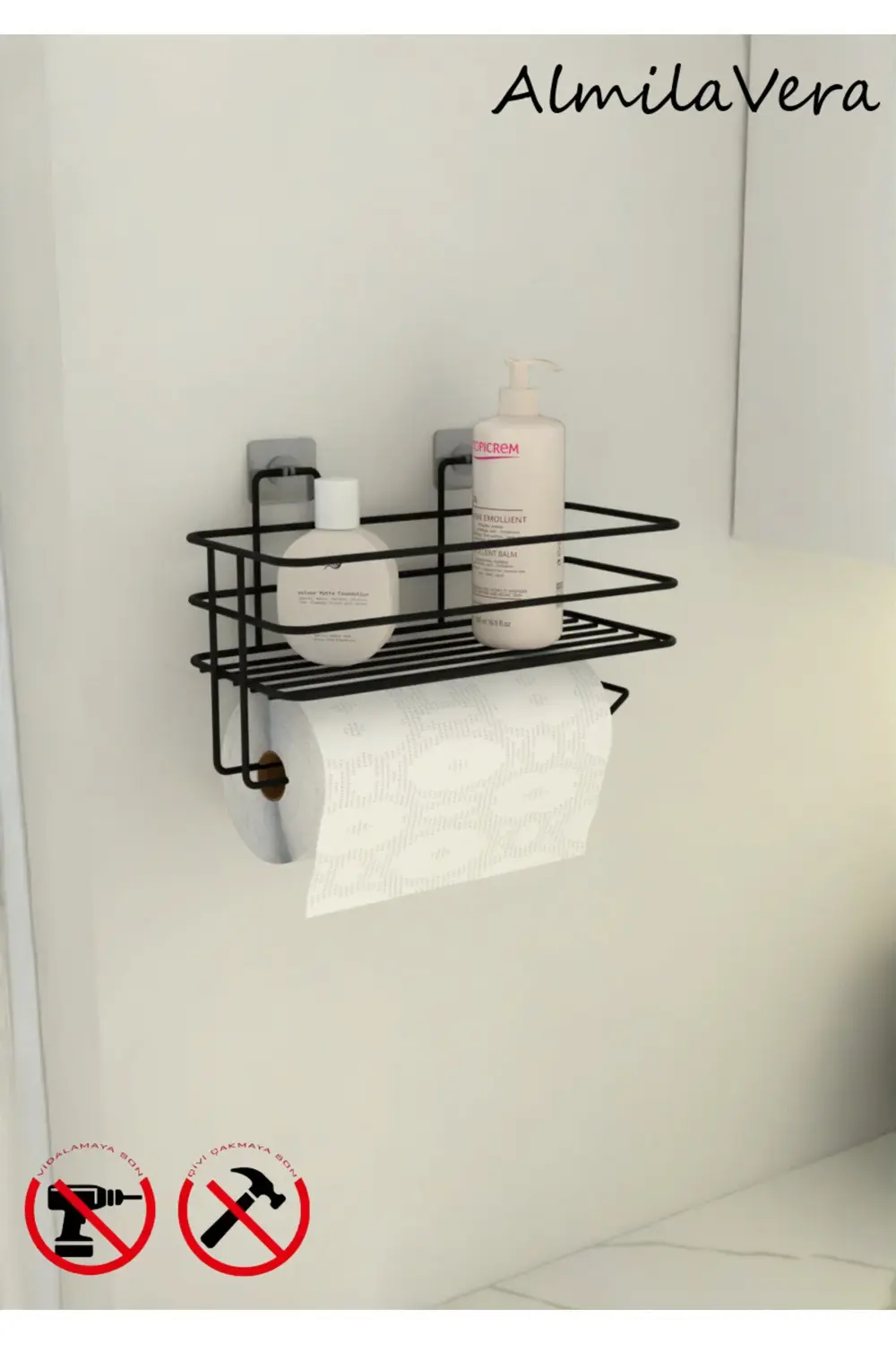 Yapışkanlı Siyah Raflı Kağıt Rulo Havluluk Peçetelik Havlu Kağılt