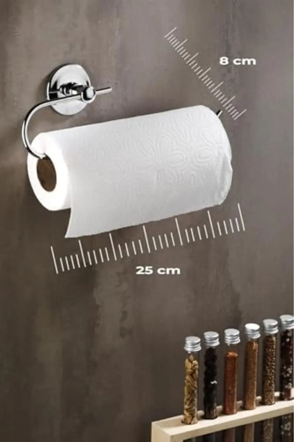 Yapışkanlı Solo Havlu Kağıdı Asacağı Solo Havluluk Krom S-110