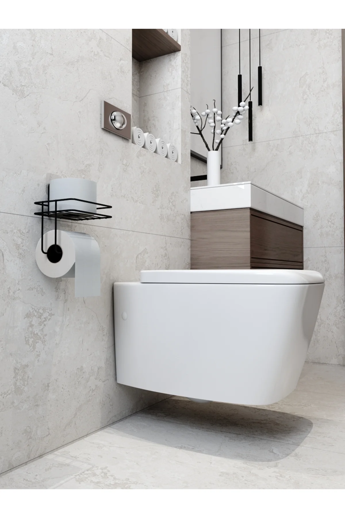 Yapışkanlı Tuvalet Kağıdı Askısı Paslanmaz Metal Banyo Düzenleyici, Yedek Raflı Fiyatı, Yorumları ve Özellikleri