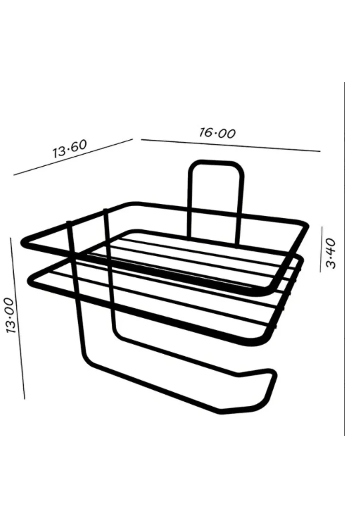 Yapışkanlı Tuvalet Kağıtlığı Tutacağı Askısı Mat Siyah Metal Tuva
