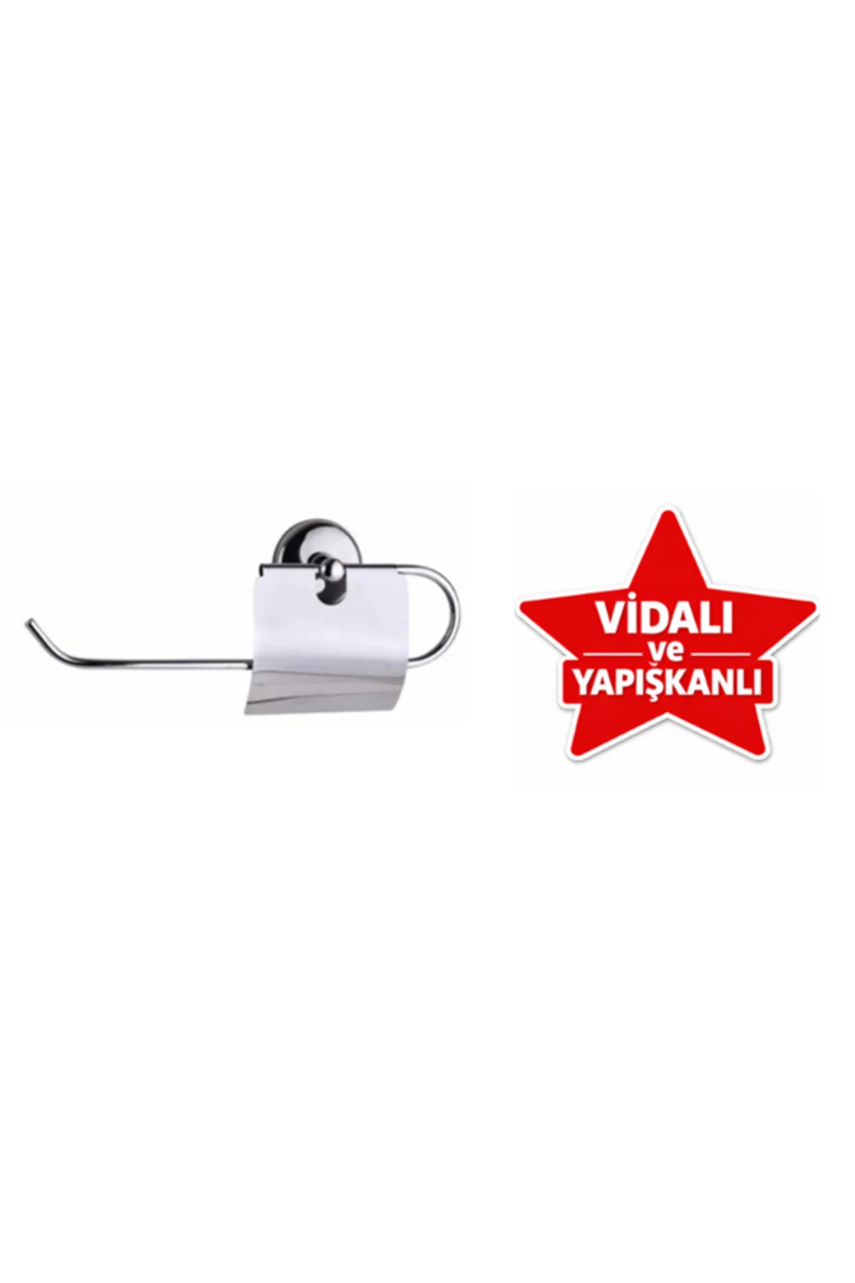YAPIŞKANLI VE VİDALI KROM GENİŞ KAPAKLI KAĞIT HAVLULUK