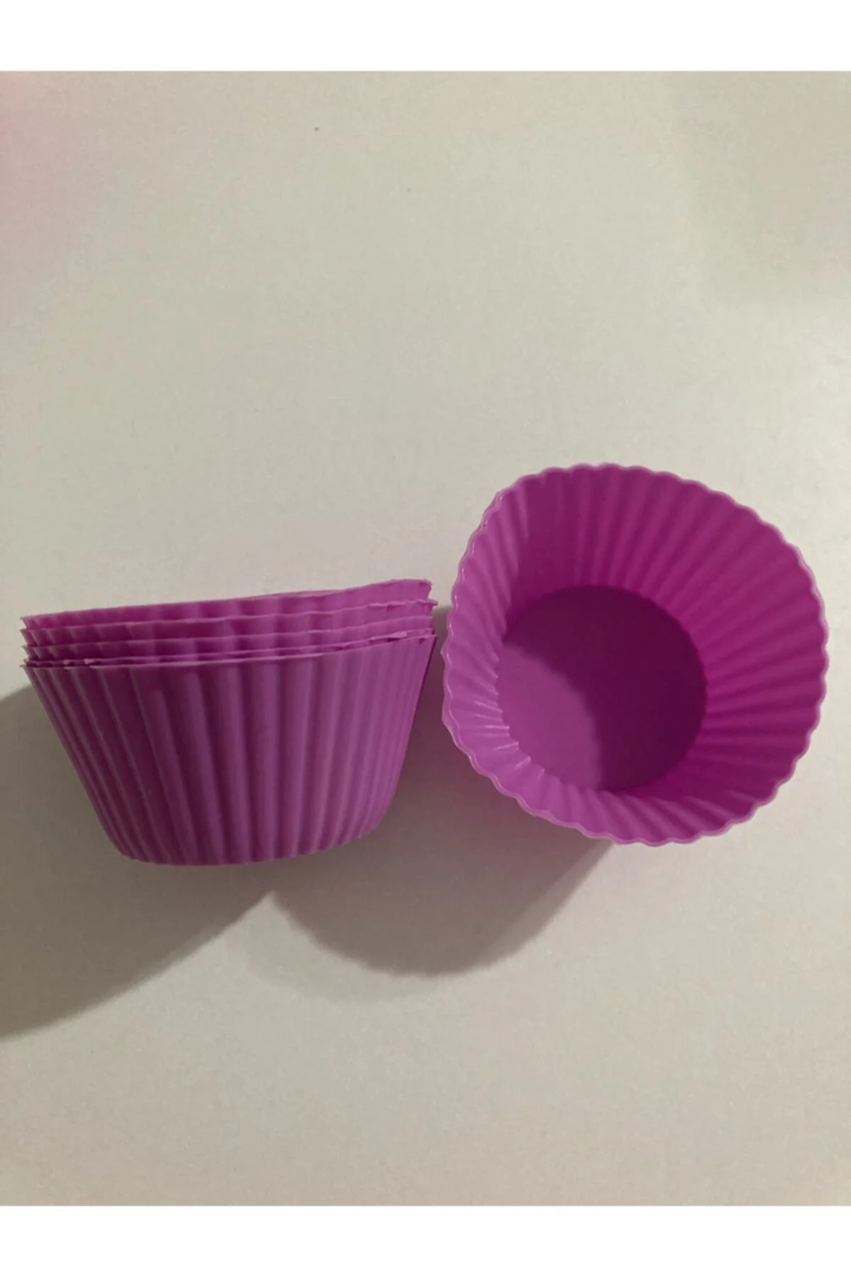 Yapışmaz Renkli Silikon Muffin Mini Kek Kalıbı 6'lı