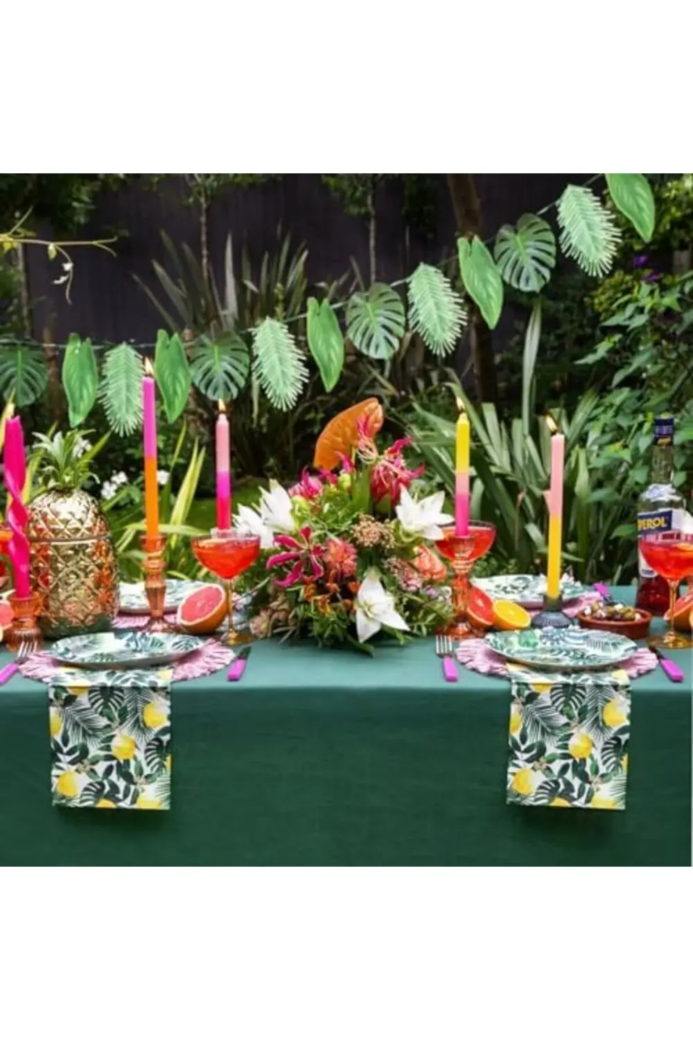 Yaprağı Çelenk Parti Süslemeleri, Uzunluk 2,6M, 8,5 FT, Yeşil 395