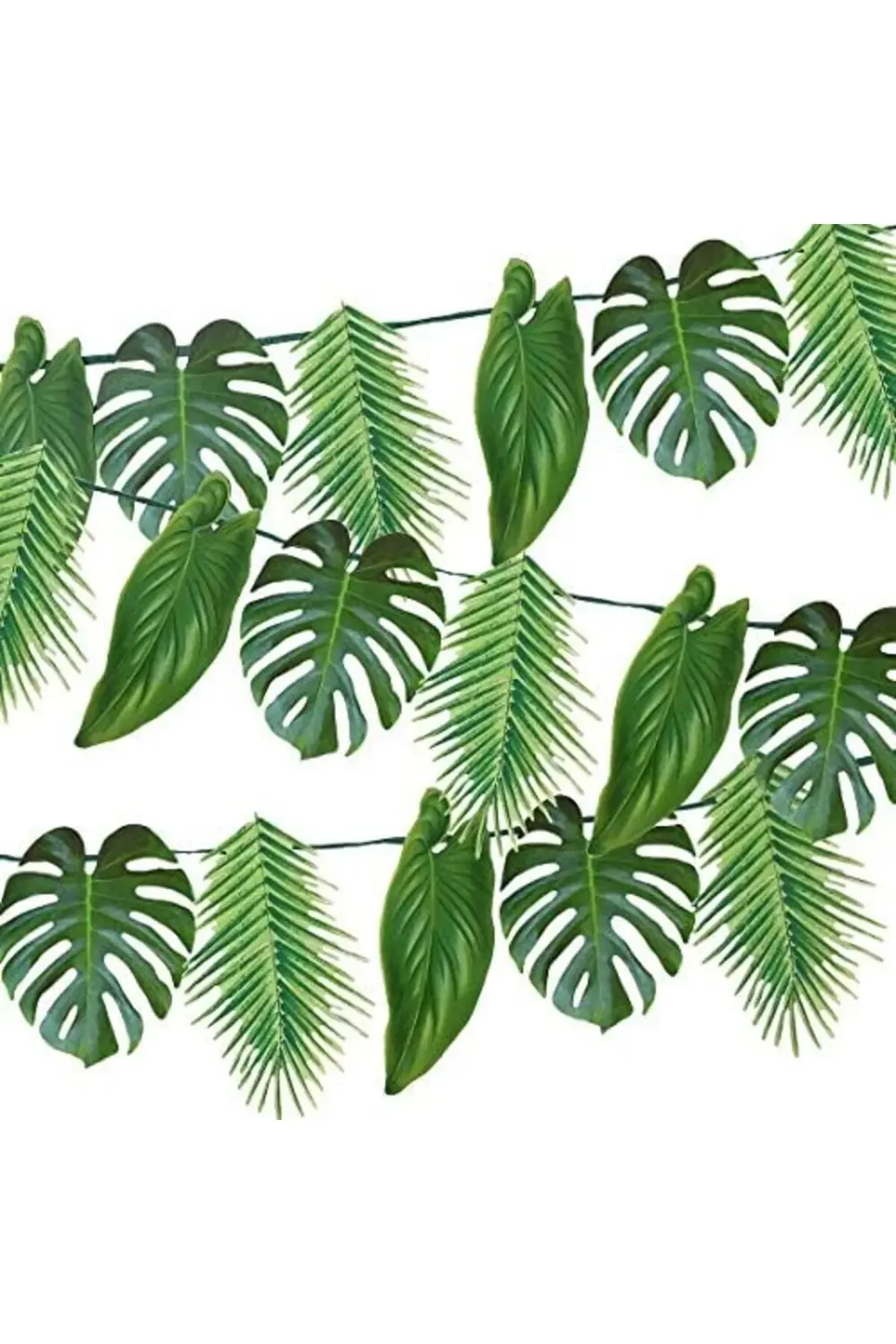 Yaprağı Çelenk Parti Süslemeleri, Uzunluk 2,6M, 8,5 FT, Yeşil 395