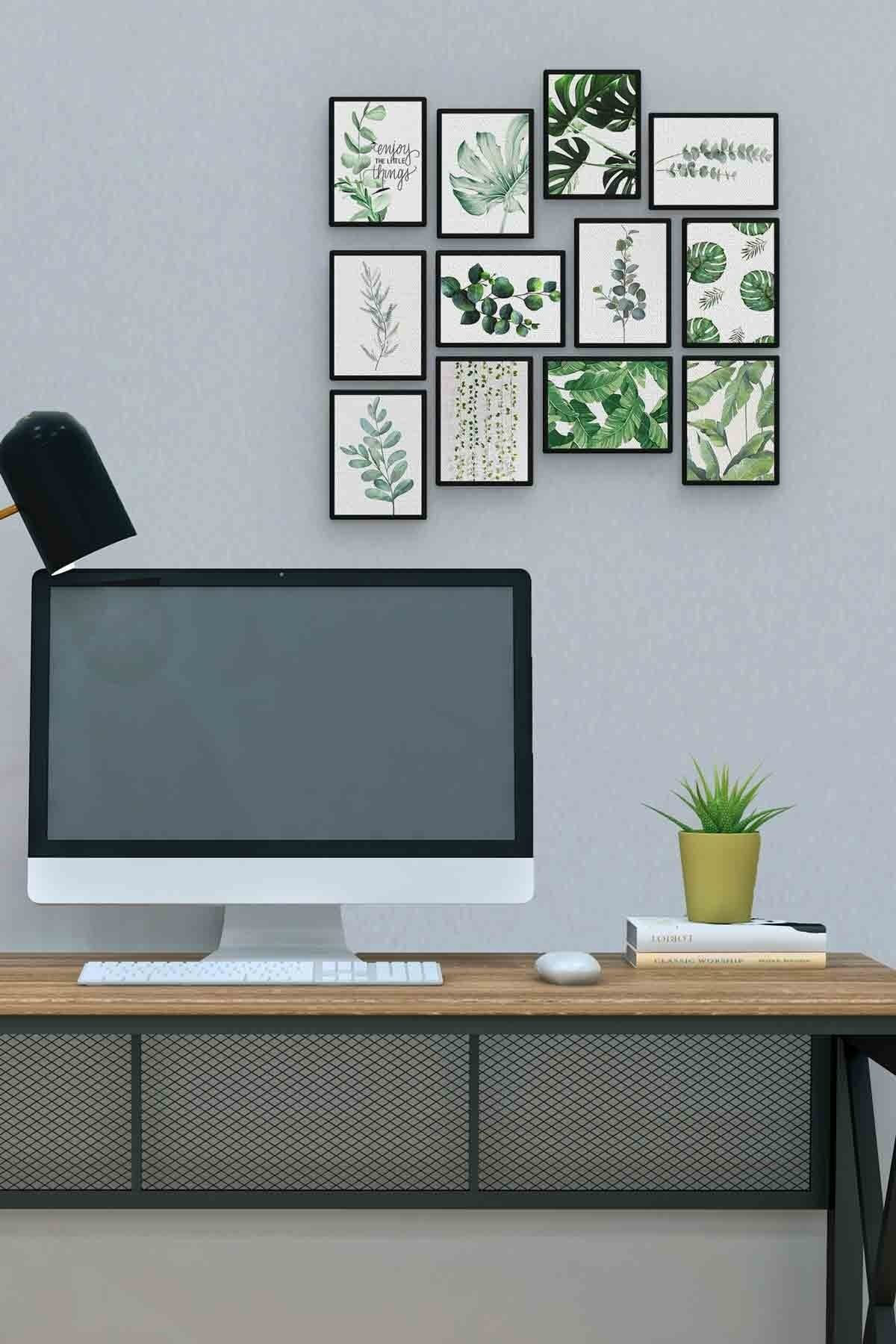Yaprak 12 Parça Mdf (ahşap) Tablo Ofis Boyu 