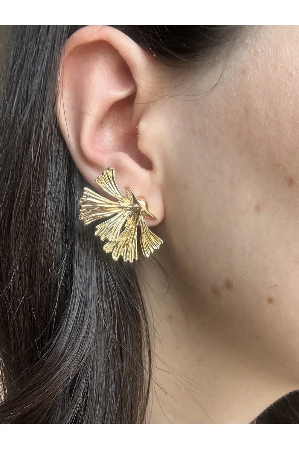 Atelier Emine Yaprak Desen Şık Küpe