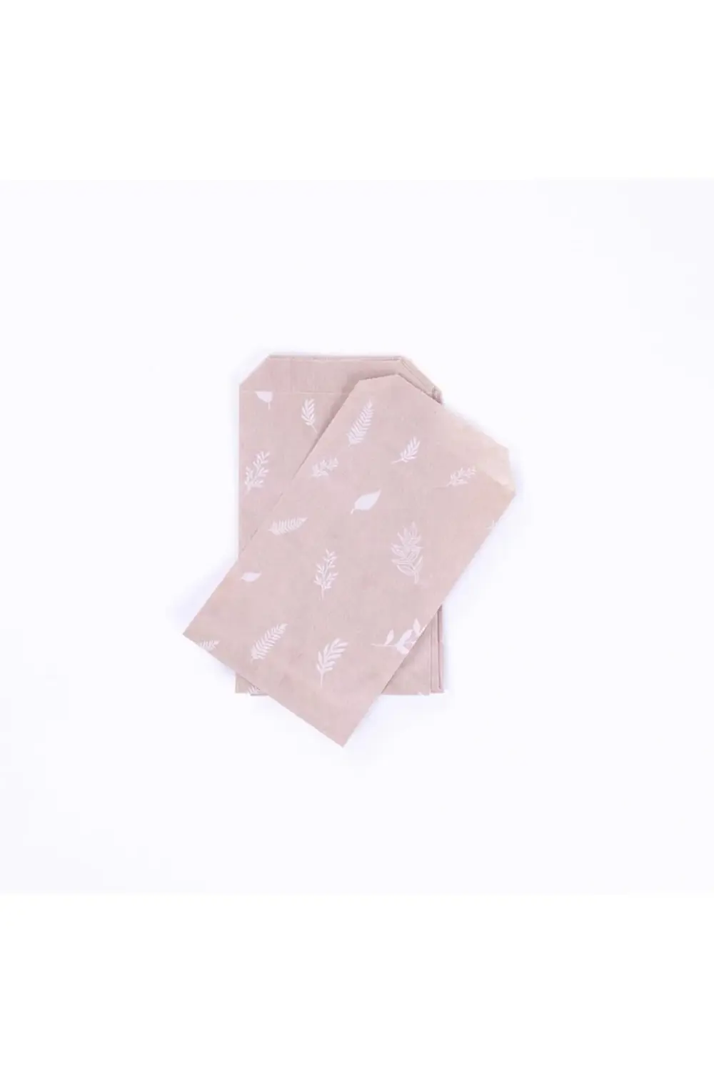 Yaprak desenli kese kağıdı, kraft 11x20-100 adet newprh 1063348