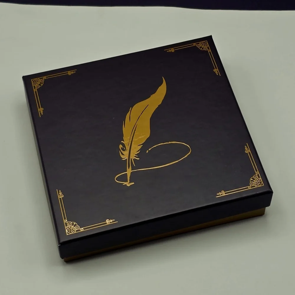Yaprak Desenli Mor Deri Defter Ve Metal Roller Kalem Seti