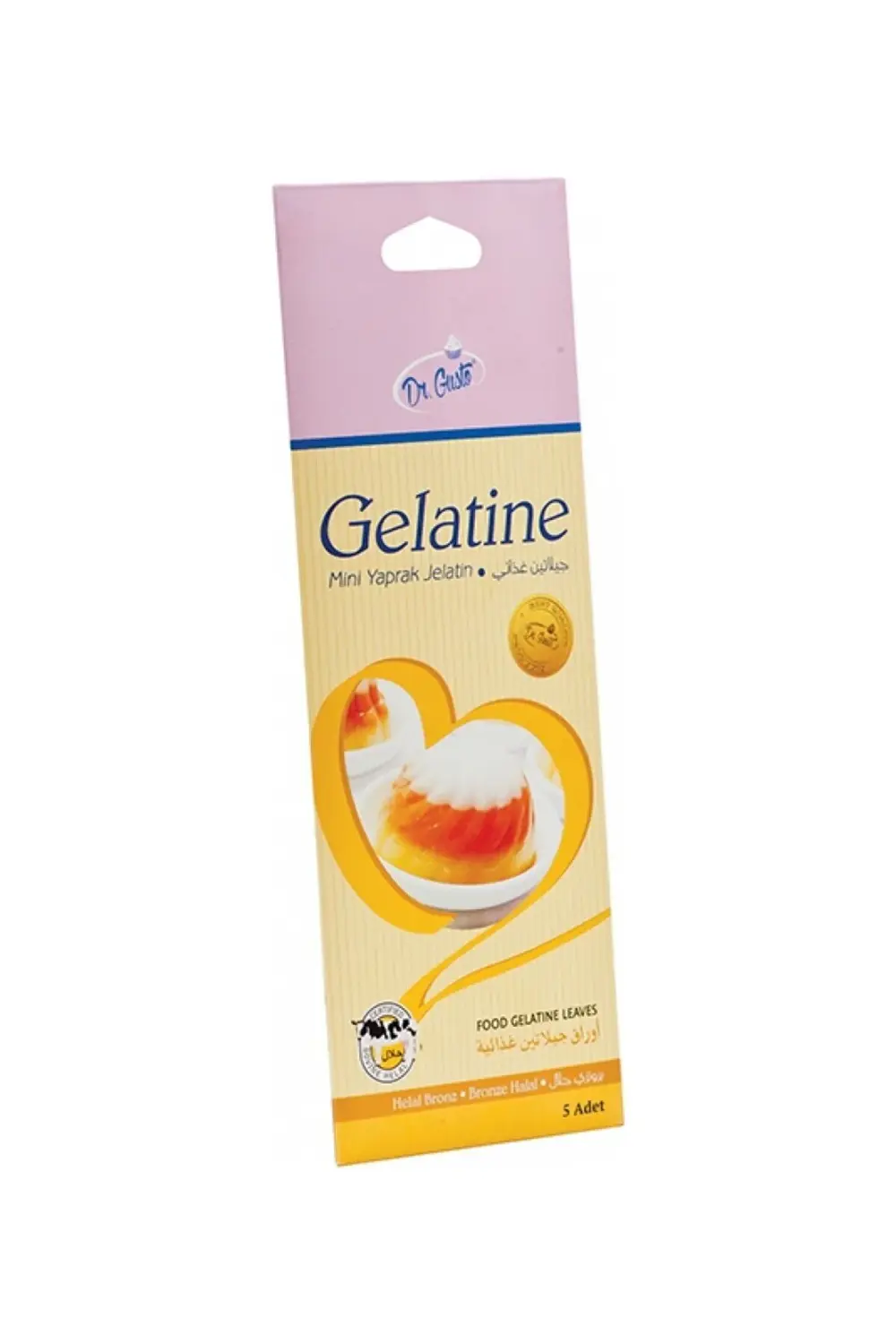 Dr.Gusto Sağlık Ürünleri Yaprak Jelatin 5'Li (Gıda Kullanımı İçin)
