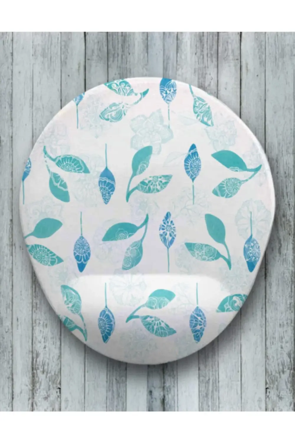 Yapraklar Oval Bilek Destekli Mouse Pad