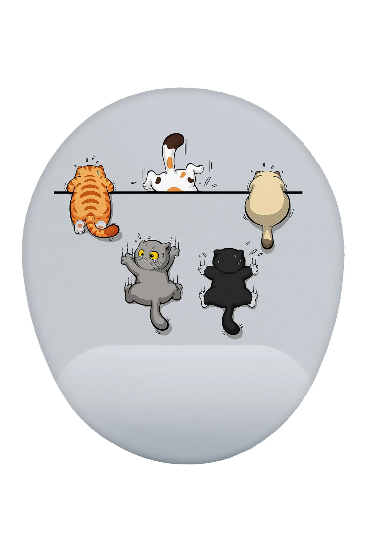 Yaramaz Kediler Bilek Destekli Mouse Pad Ergonomik Kaymaz Taban M