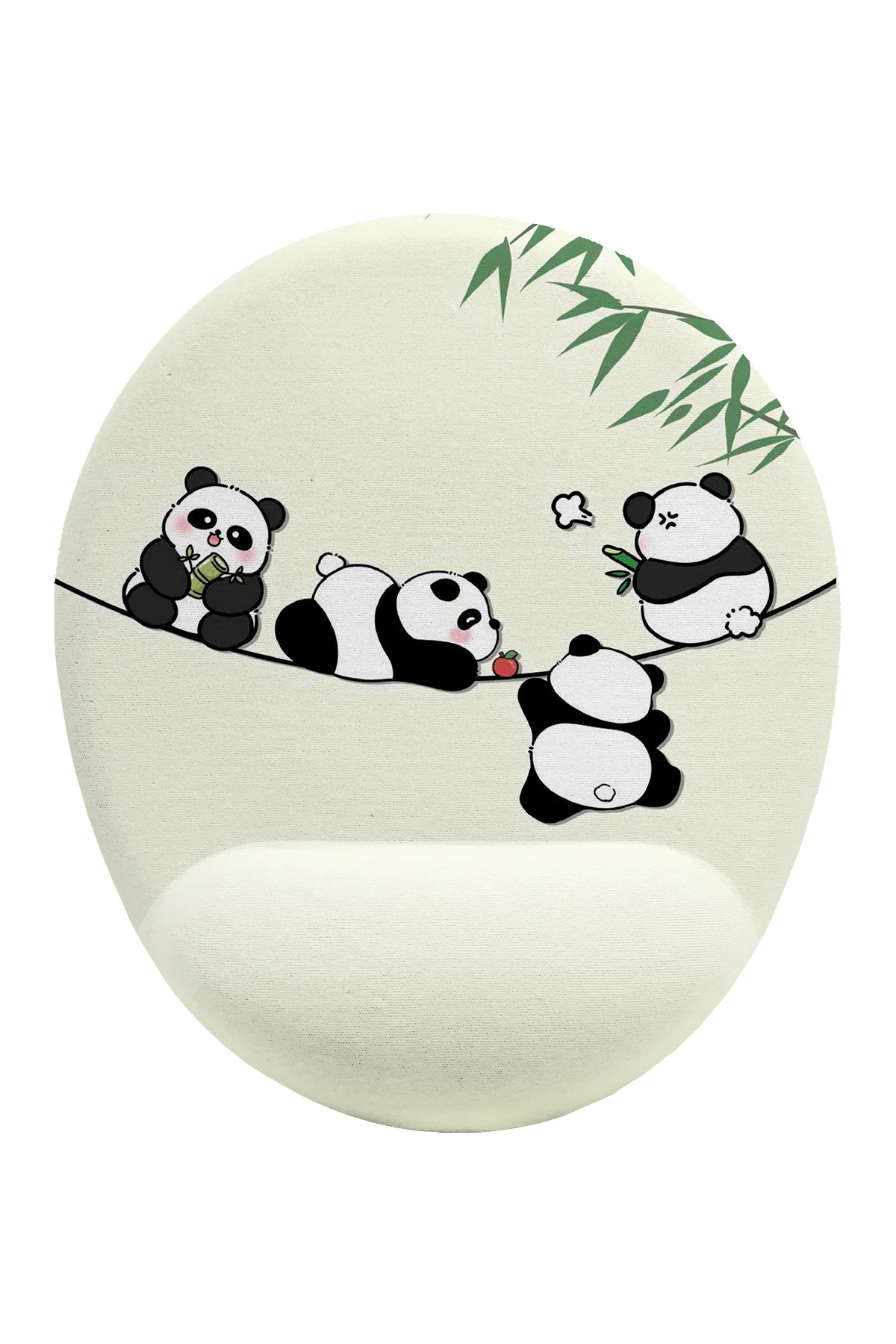 Yaramaz Pandalar Bilek Destekli Mouse Pad Ergonomik Kaymaz Taban 