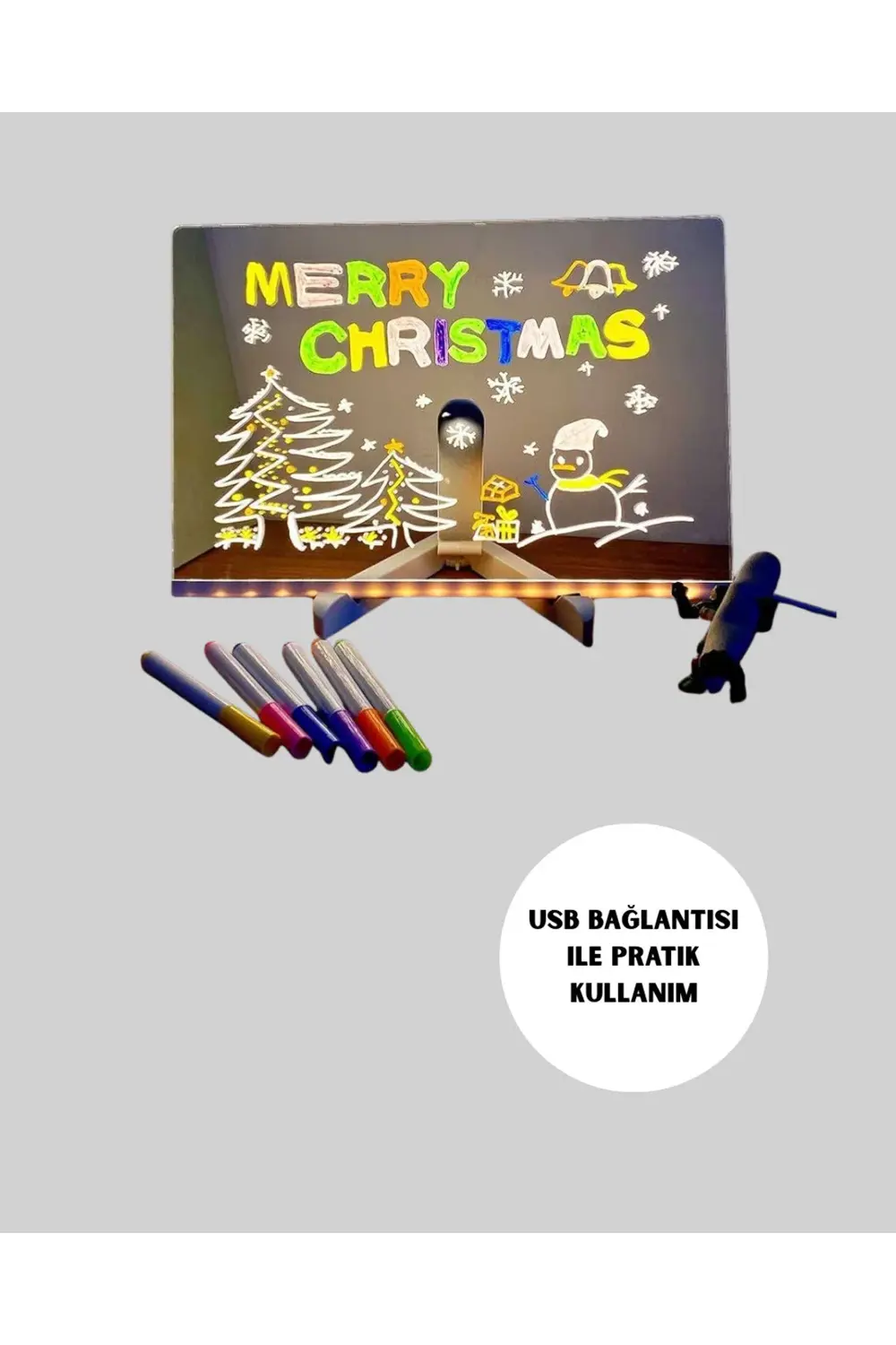 Yaratıcı Çizim ve Mesajlar İçin LED Işıklı Renkli Tahta