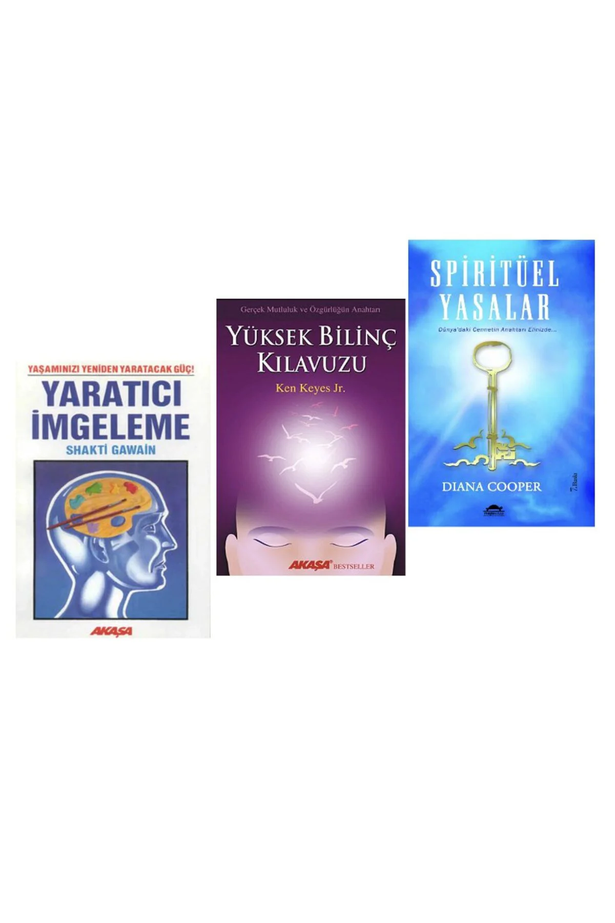 yaratici imgeler + yuksek bilinc kilavuzu + spirituel yasalar =3 set