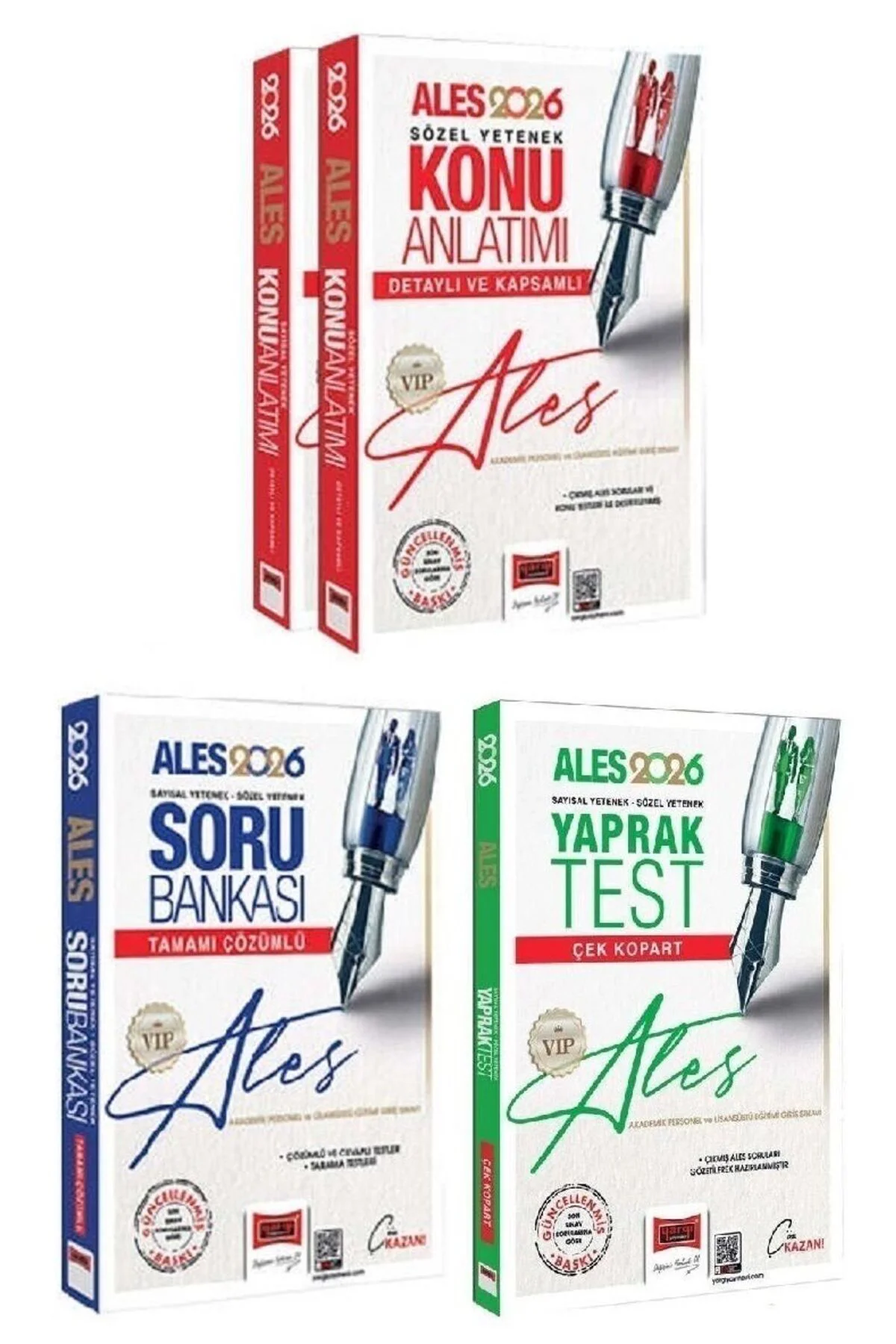 Yargı 2026 ALES VIP Konu + Soru Bankası + Yaprak Test 3 lü Set