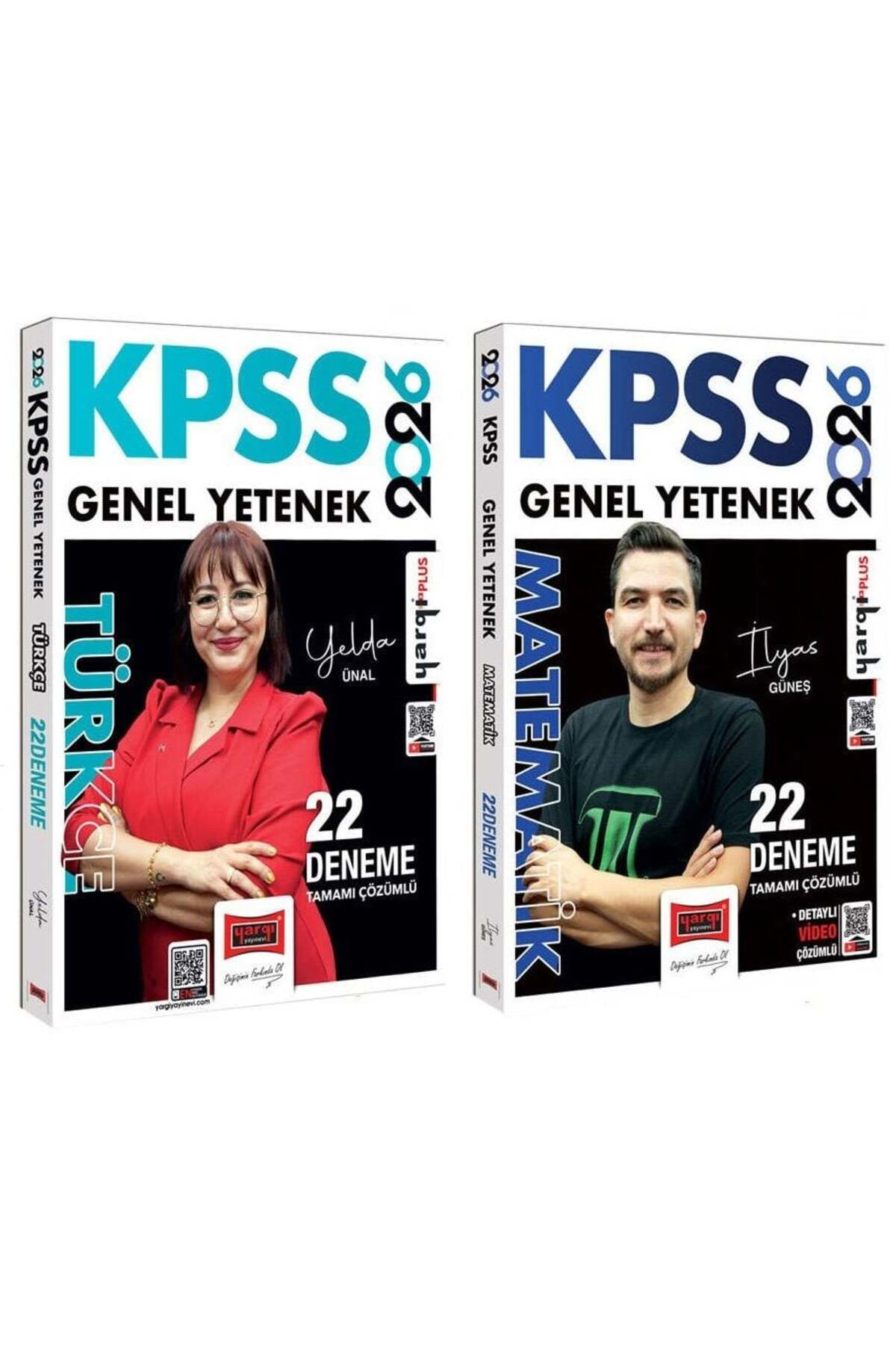 Yargı 2026 Baskı KPSS Türkçe + Matematik 22+22 Deneme 2 li Set