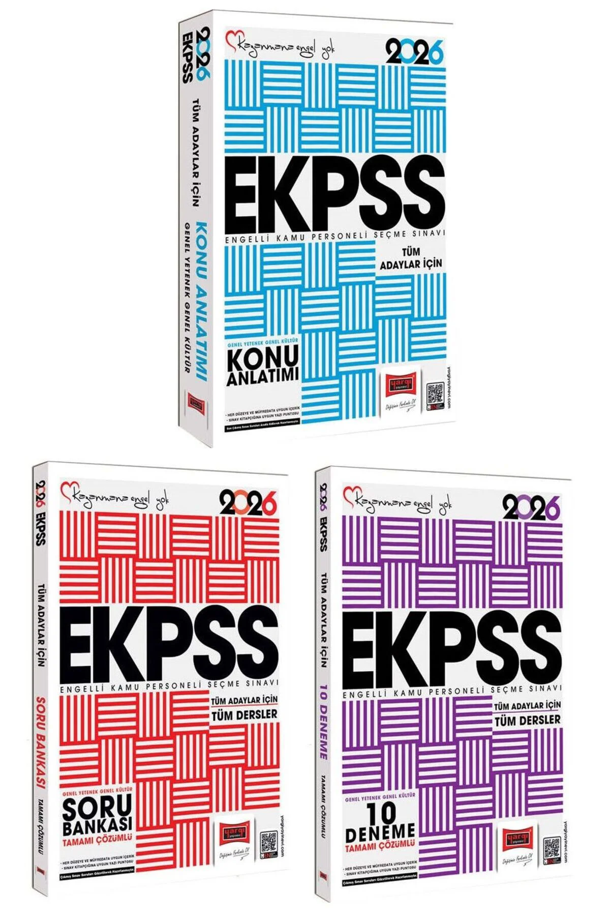 Yargı 2026 EKPSS Konu + Soru Bankası + 10 Deneme 3 lü Set Yargı Y