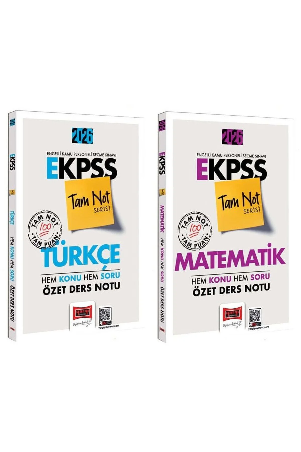 Yargı 2026 EKPSS Türkçe + Matematik Hem Konu Hem Soru Özet Ders N