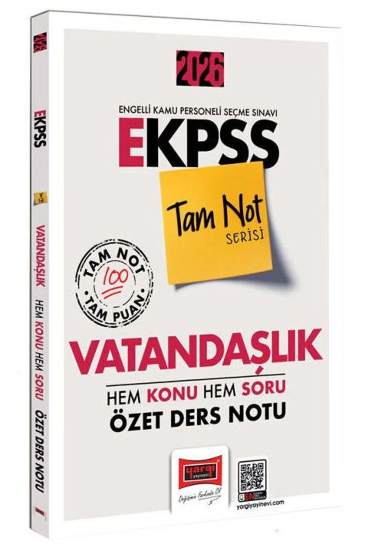 Yargı 2026 EKPSS Vatandaşlık Hem Konu Hem Soru Özet Ders Notu Tam