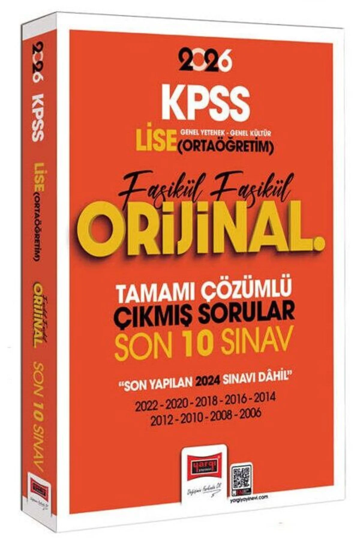 Yargı 2026 KPSS Lise Ortaöğretim Orijinal Çıkmış Sorular Son 10 Sınav Fasikül Çözümlü Yargı Yayınlar