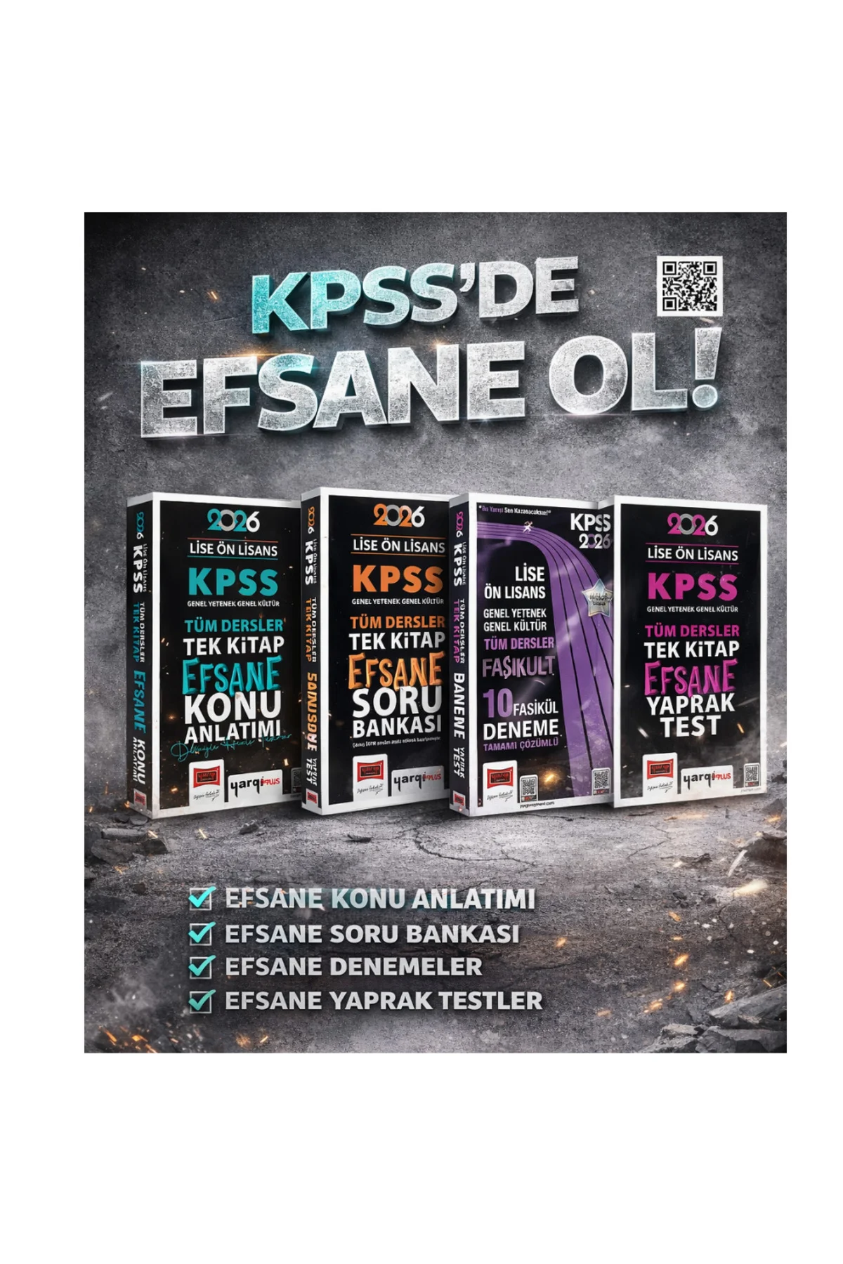 Yargı 2026 KPSS Lise Ön Lisans Tüm Dersler Tek Kitap Efsane Konu Anlatımı & Lise Ön Lisans Soru Bank