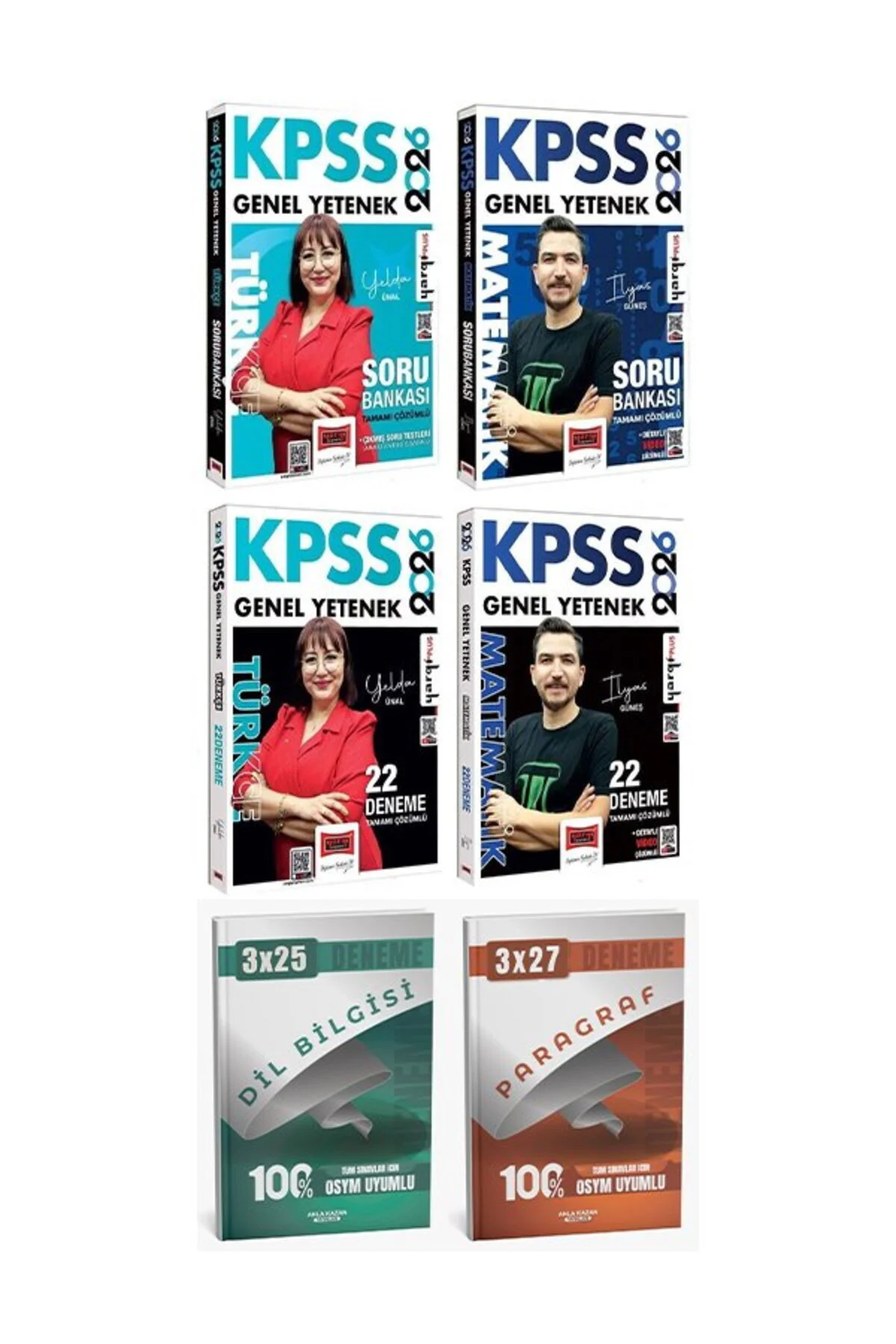 Yargı 2026 KPSS Türkçe + Matematik Soru Bankası + 22+22 Deneme 4 lü Anla Kazan Deneme