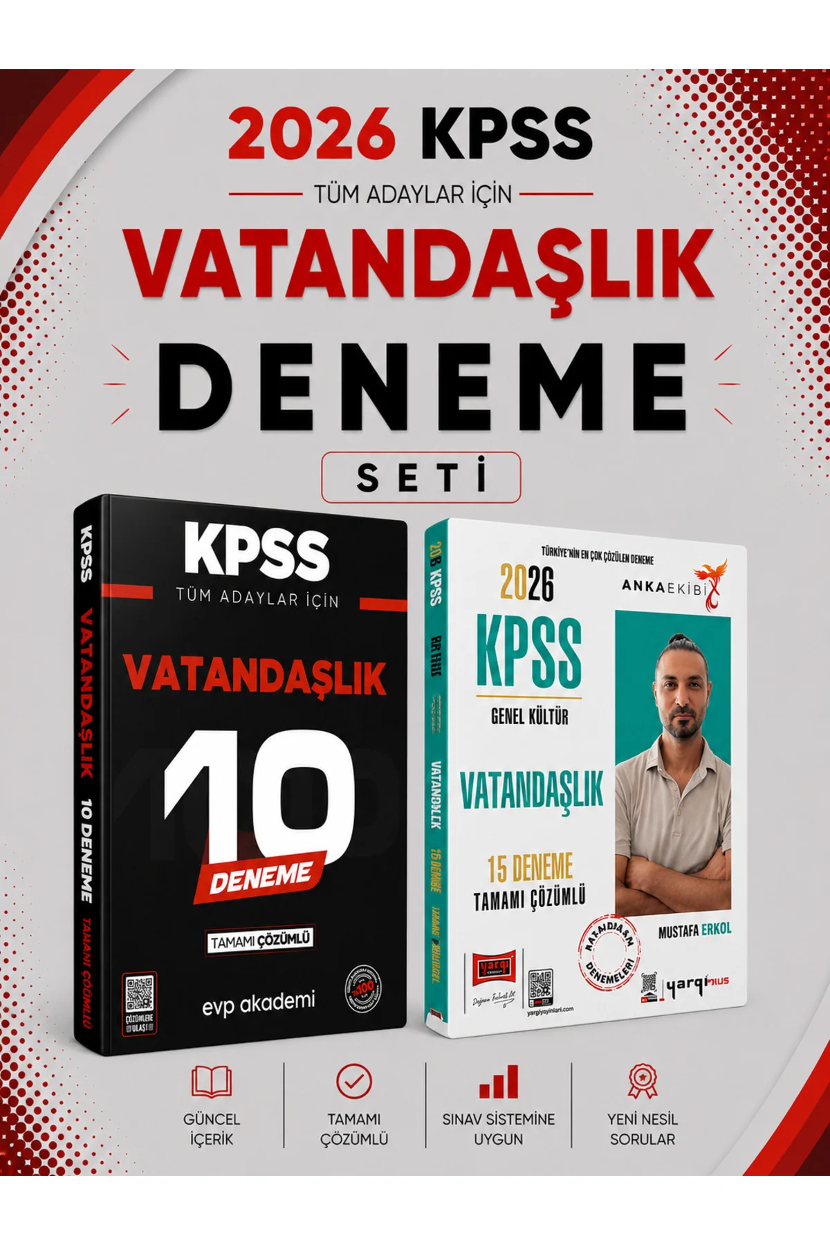 Yargı 2026 KPSS Vatandaşlık 15 Deneme & KPSS Vatandaşlık 10 Deneme Seti